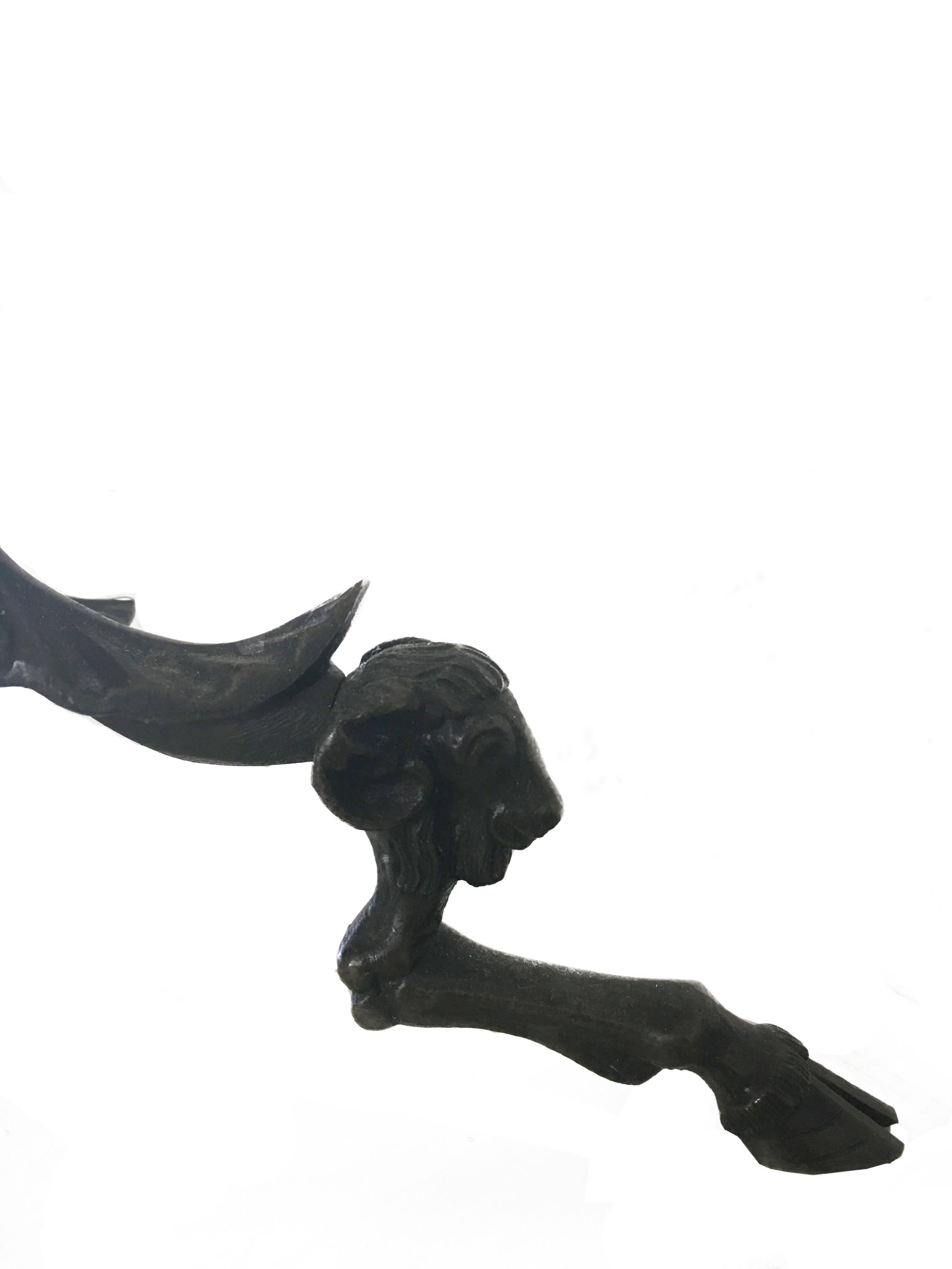 Late 19th Century Sculpture of Footed Bronze Stork 3
