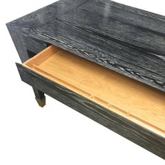John Hutton Designed Parisian Desk in Cerused Ebonized Finish
