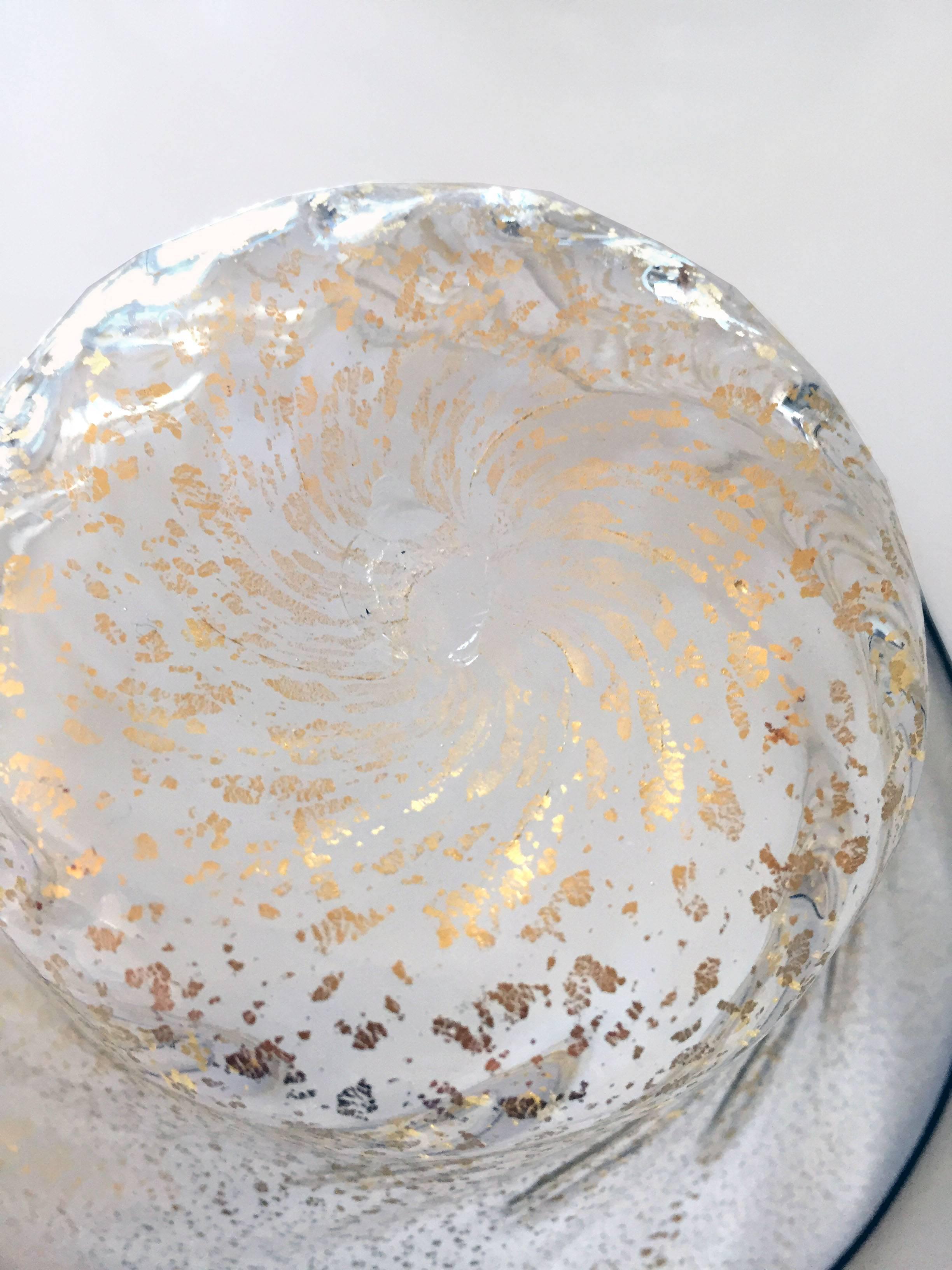 Italian Set of 6 Hand Blown Murano Glass Dessert Bowls For Sale