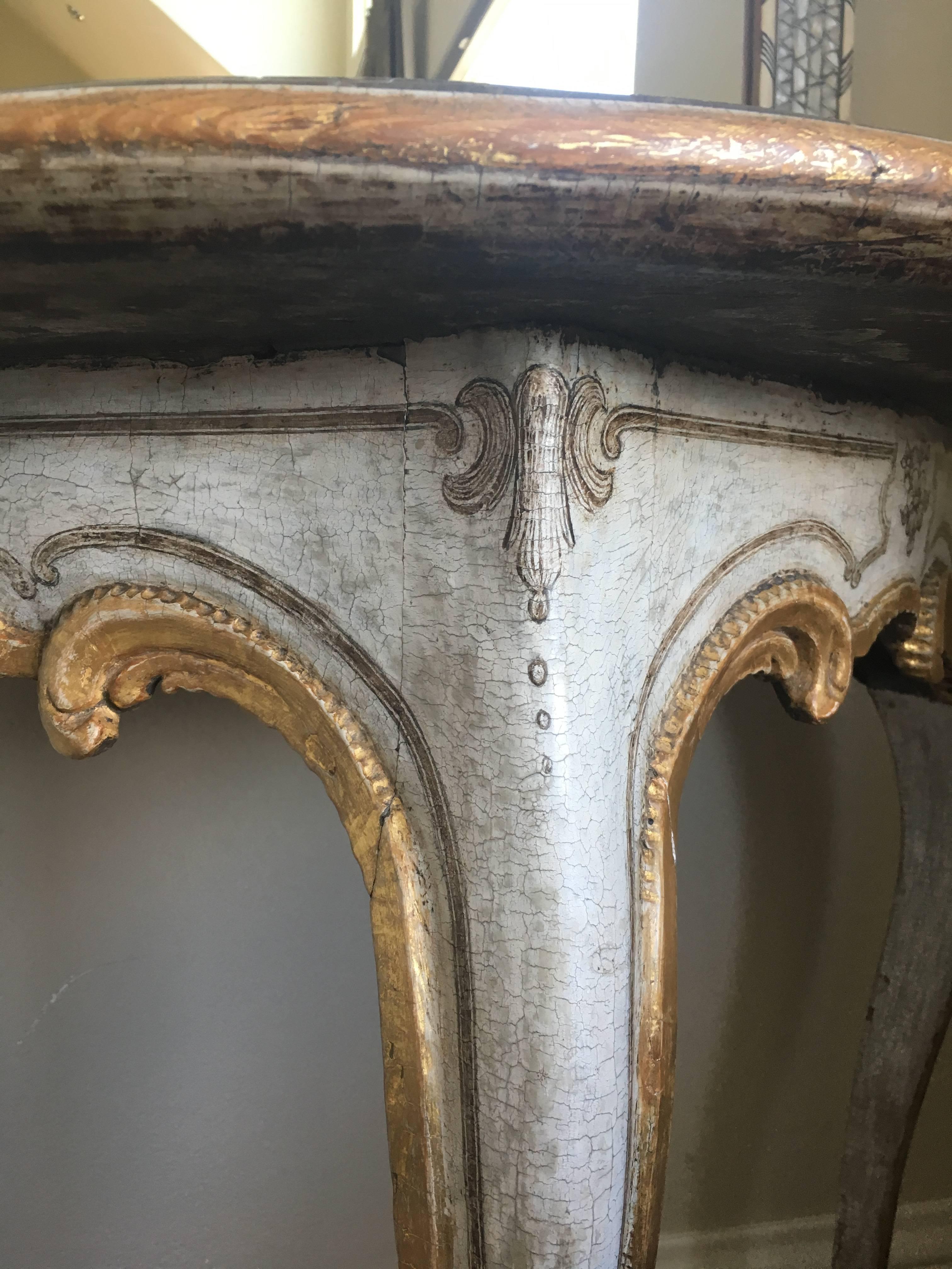 Italian Venetian Rococo Period Wall-Mounted Console Table