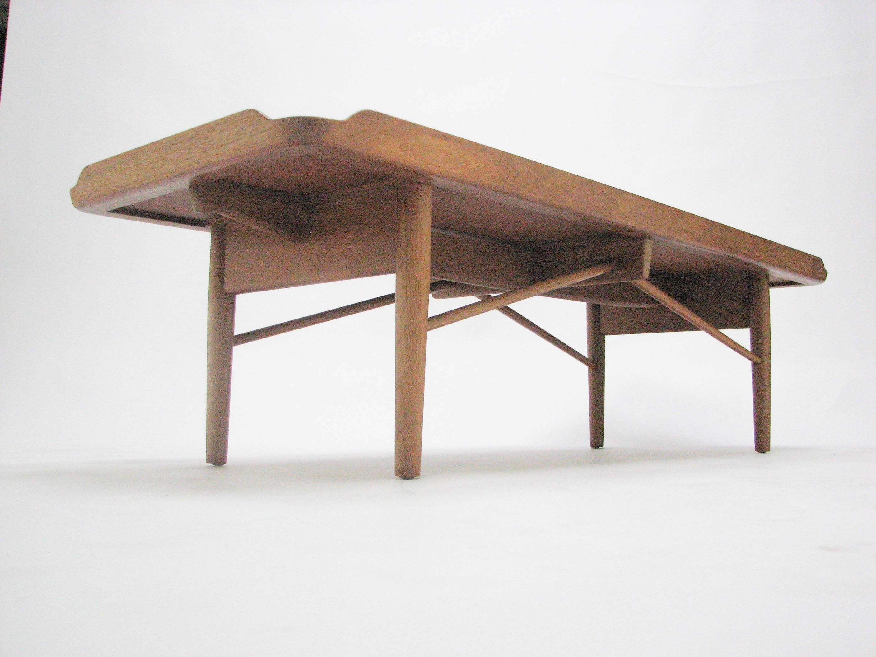 Rare Finn Juhl Cocktail Table or Bench for Baker Furniture Company In Good Condition In Portland, OR