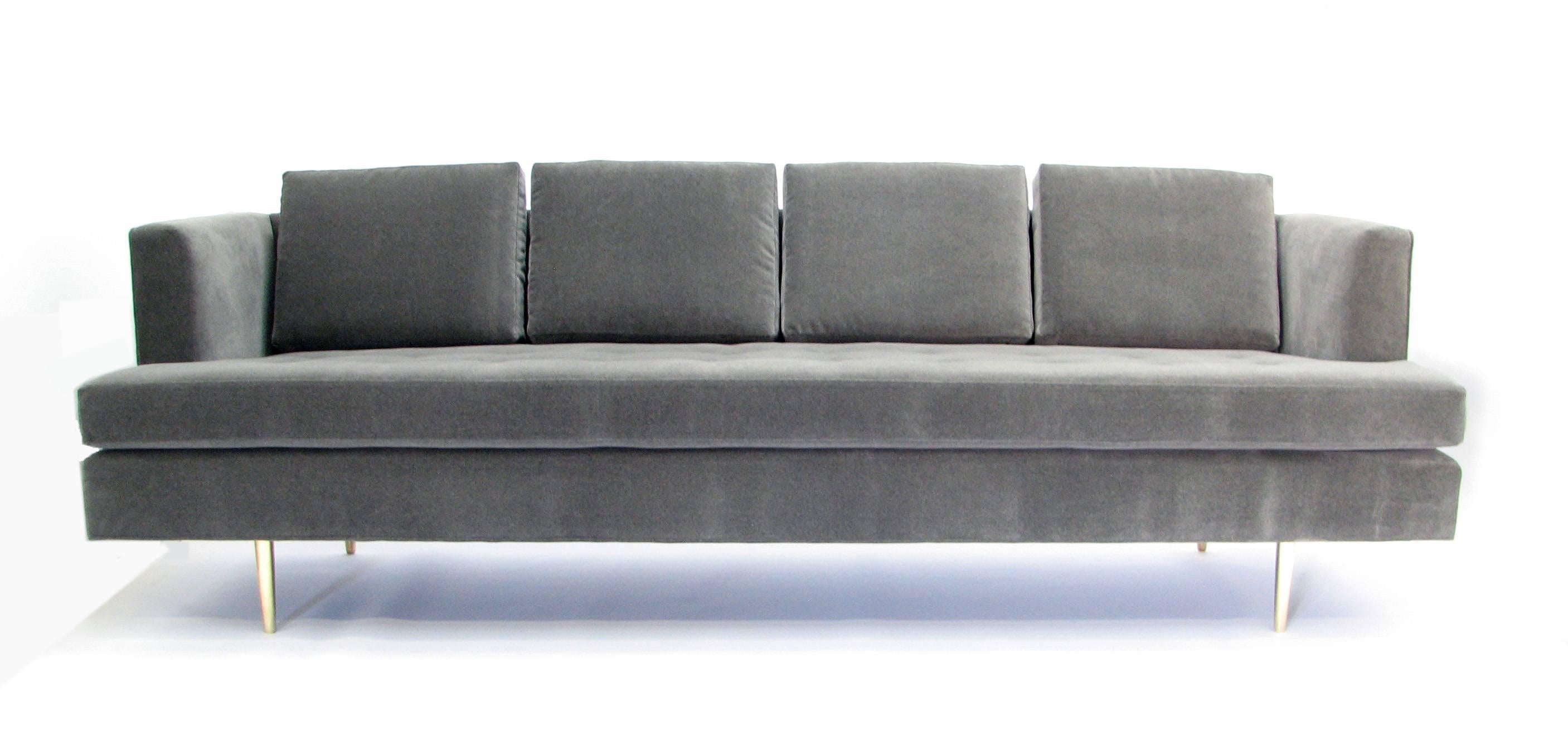 Stunning Mid-Century Dunbar Sofa by Edward Wormley in New Fabric In Excellent Condition For Sale In Portland, OR