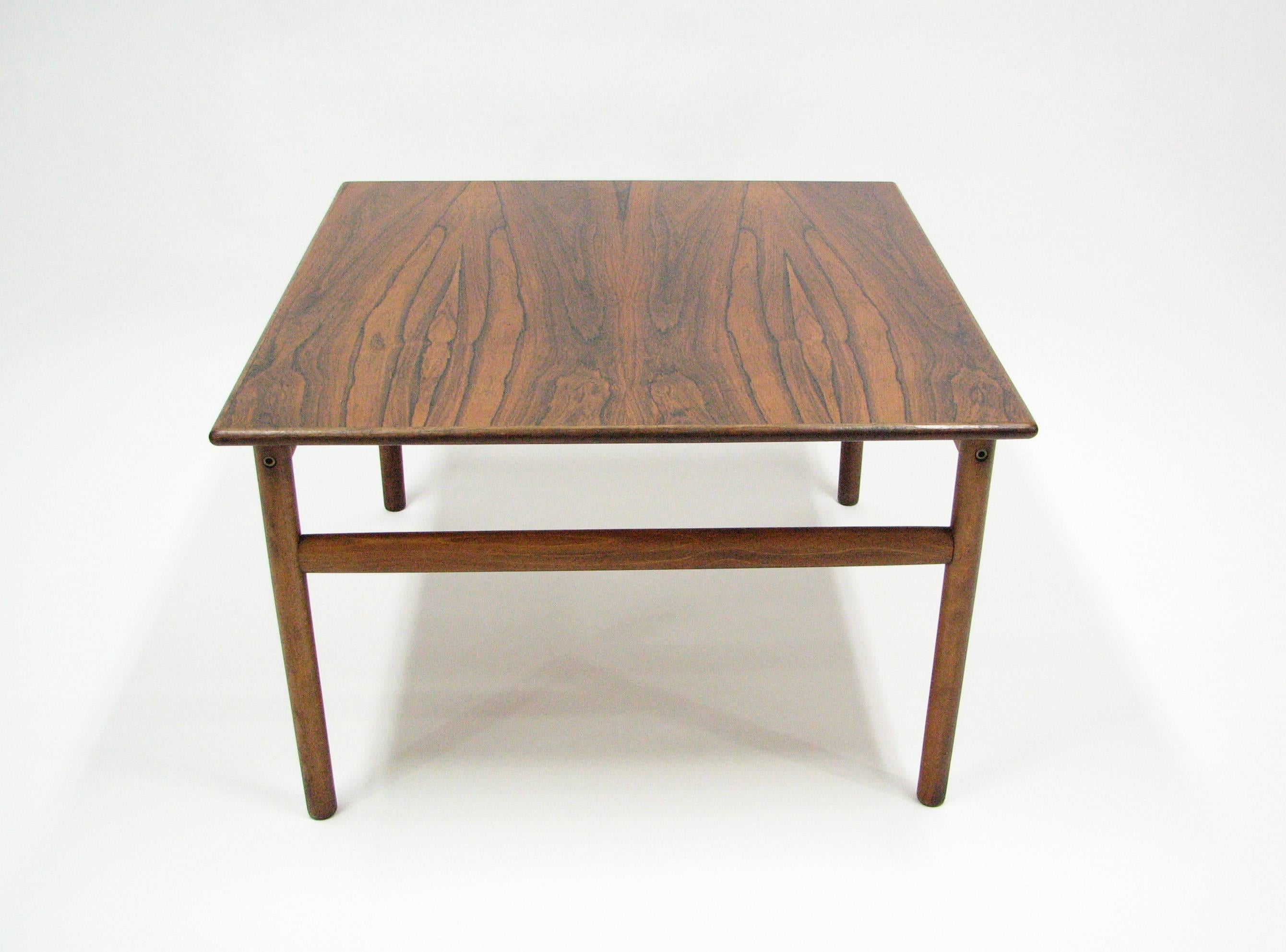 Mid-Century Rosewood Cocktail or Side Table In Good Condition In Portland, OR