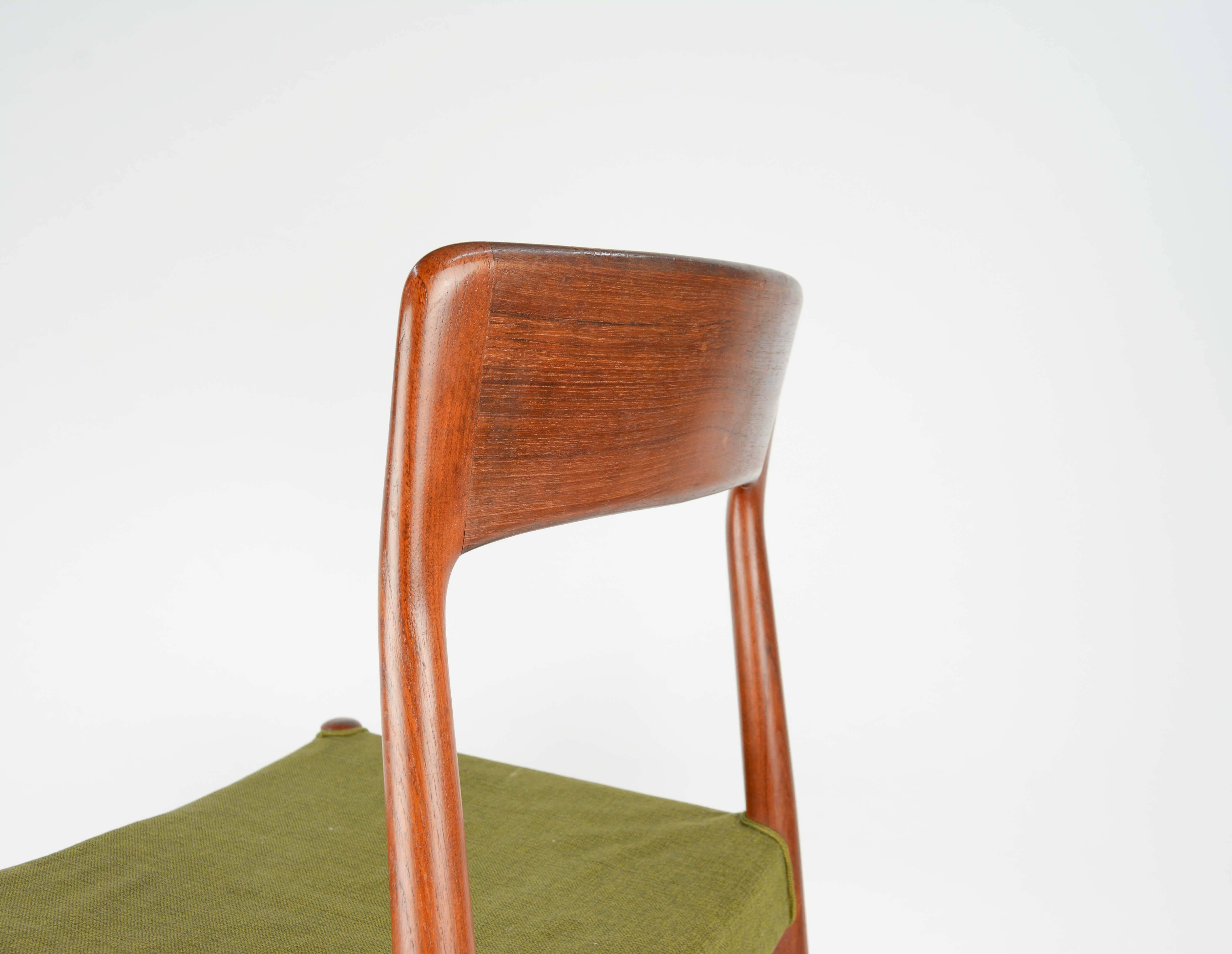 Set of Six Teak Dining Chairs by Niels Otto Møller, Model 77 For Sale 2