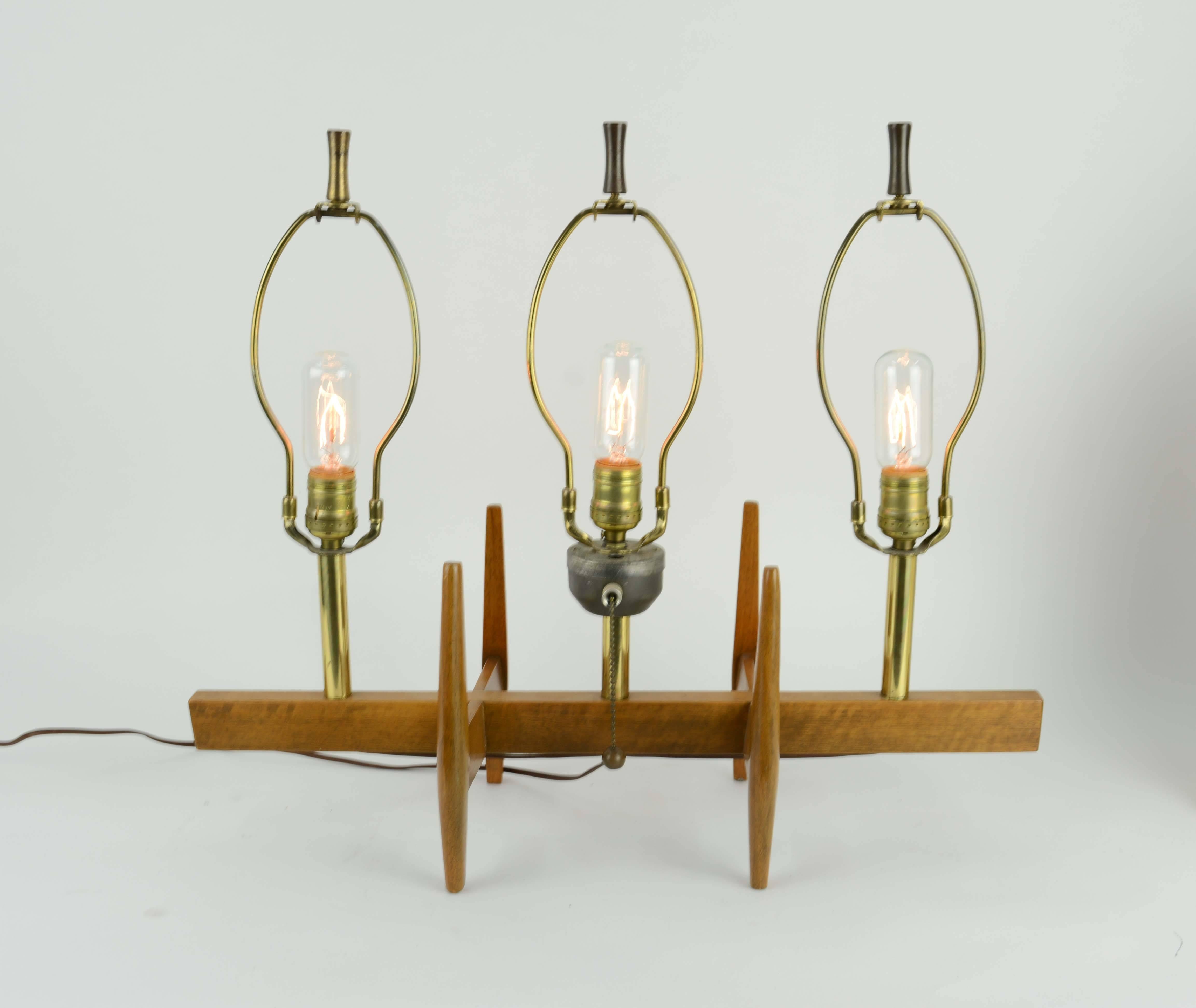 Triptych Table Lamp by Moss Lighting of San Francisco In Good Condition In Portland, OR
