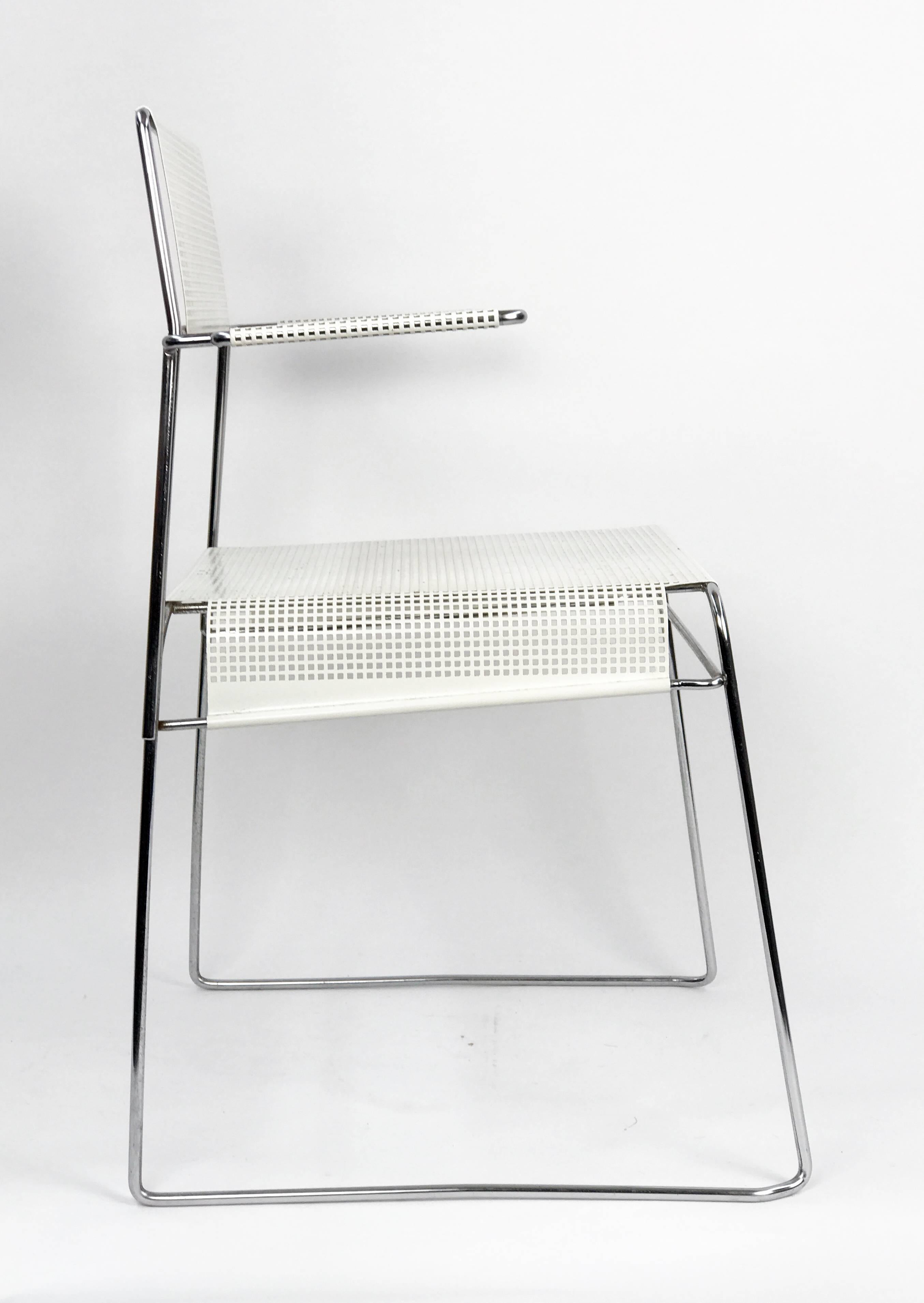 Mid-Century Modern Mathieu Matégot Inspired Mid-Century Perforated Metal Armchair