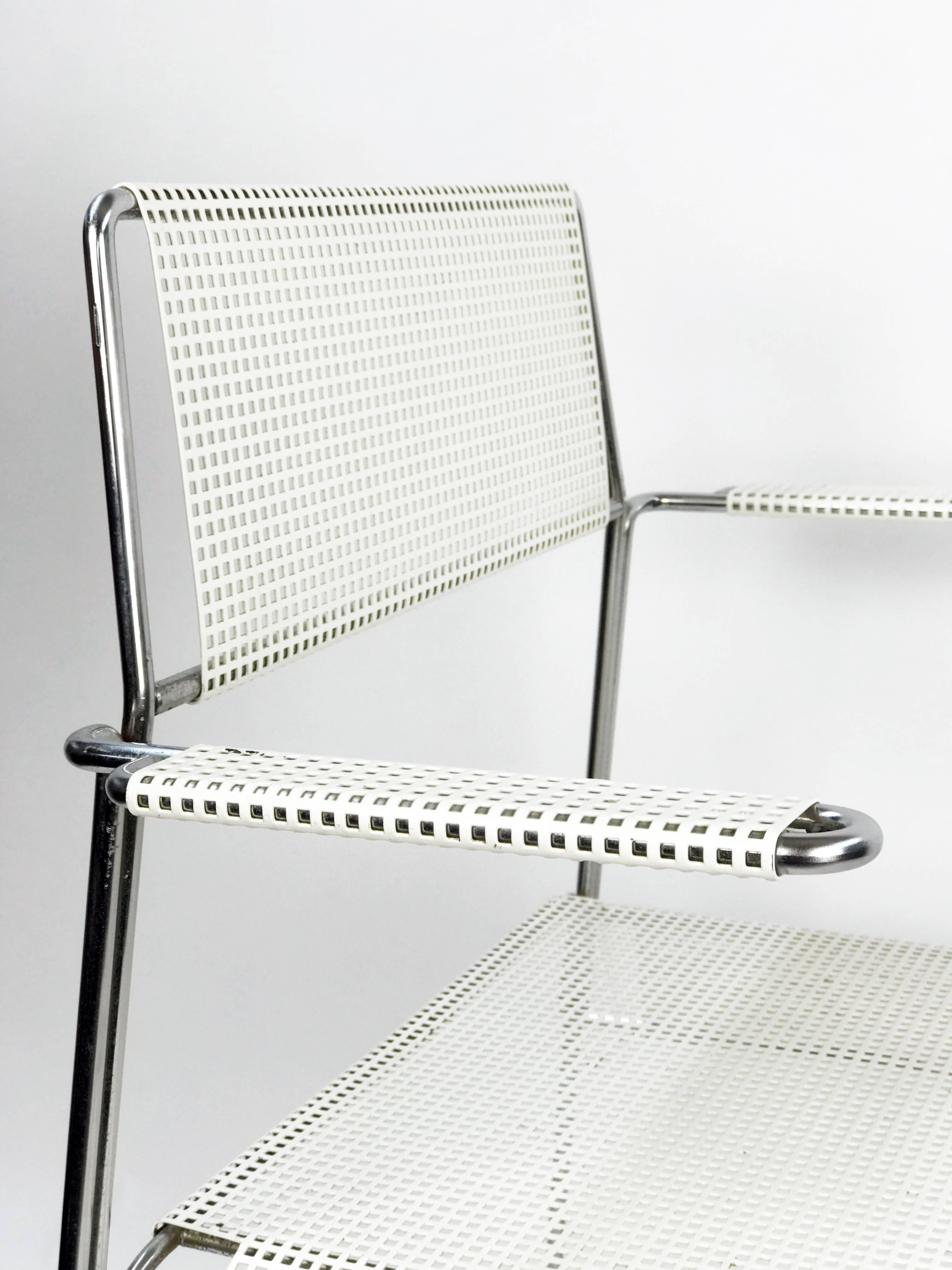 French Mathieu Matégot Inspired Mid-Century Perforated Metal Armchair