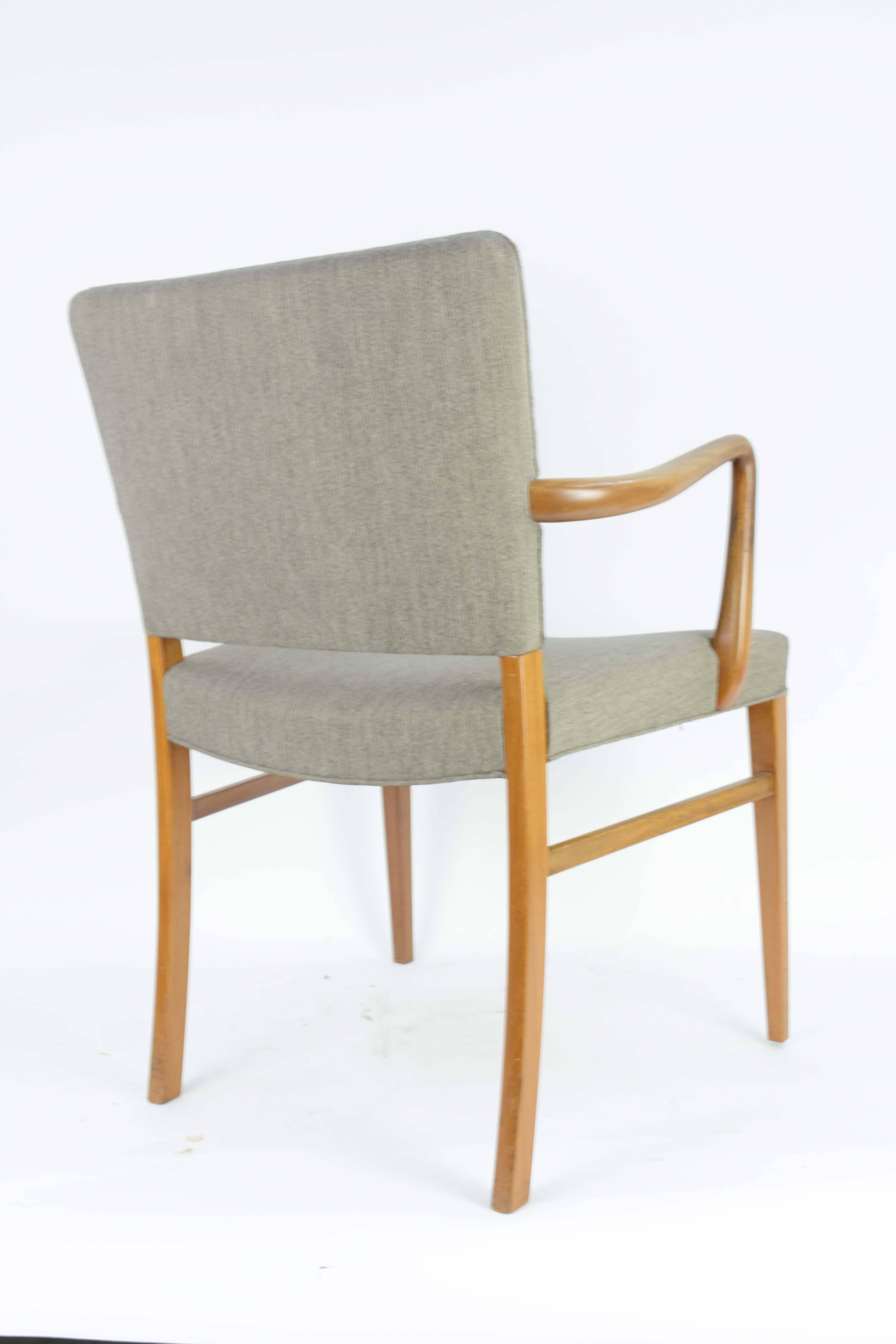 Pair of Armchairs by Ole Wanscher for A. J. Iversen In Good Condition In Portland, OR