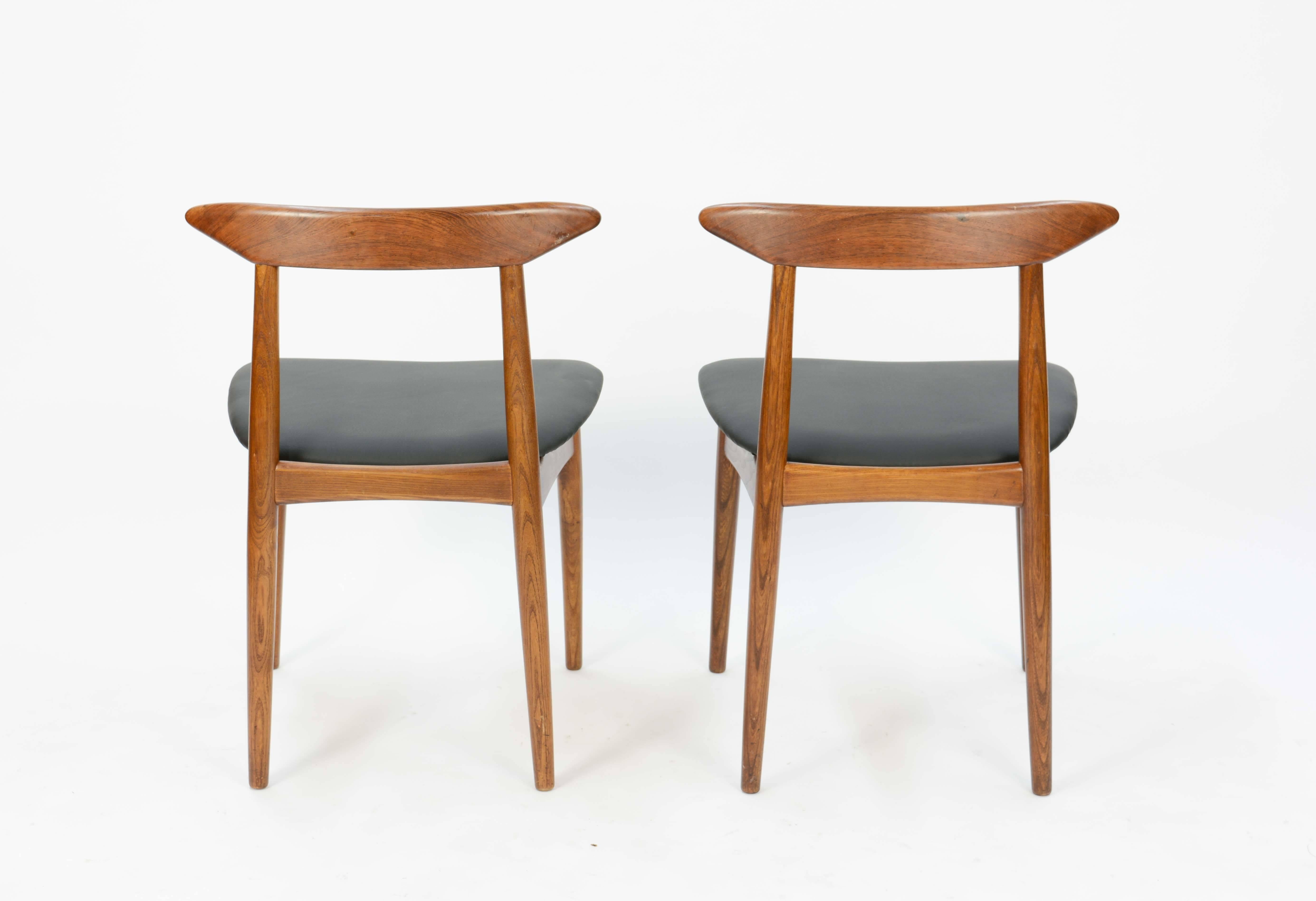 Set of Four Danish Teak Chairs after Hans Wegner 1