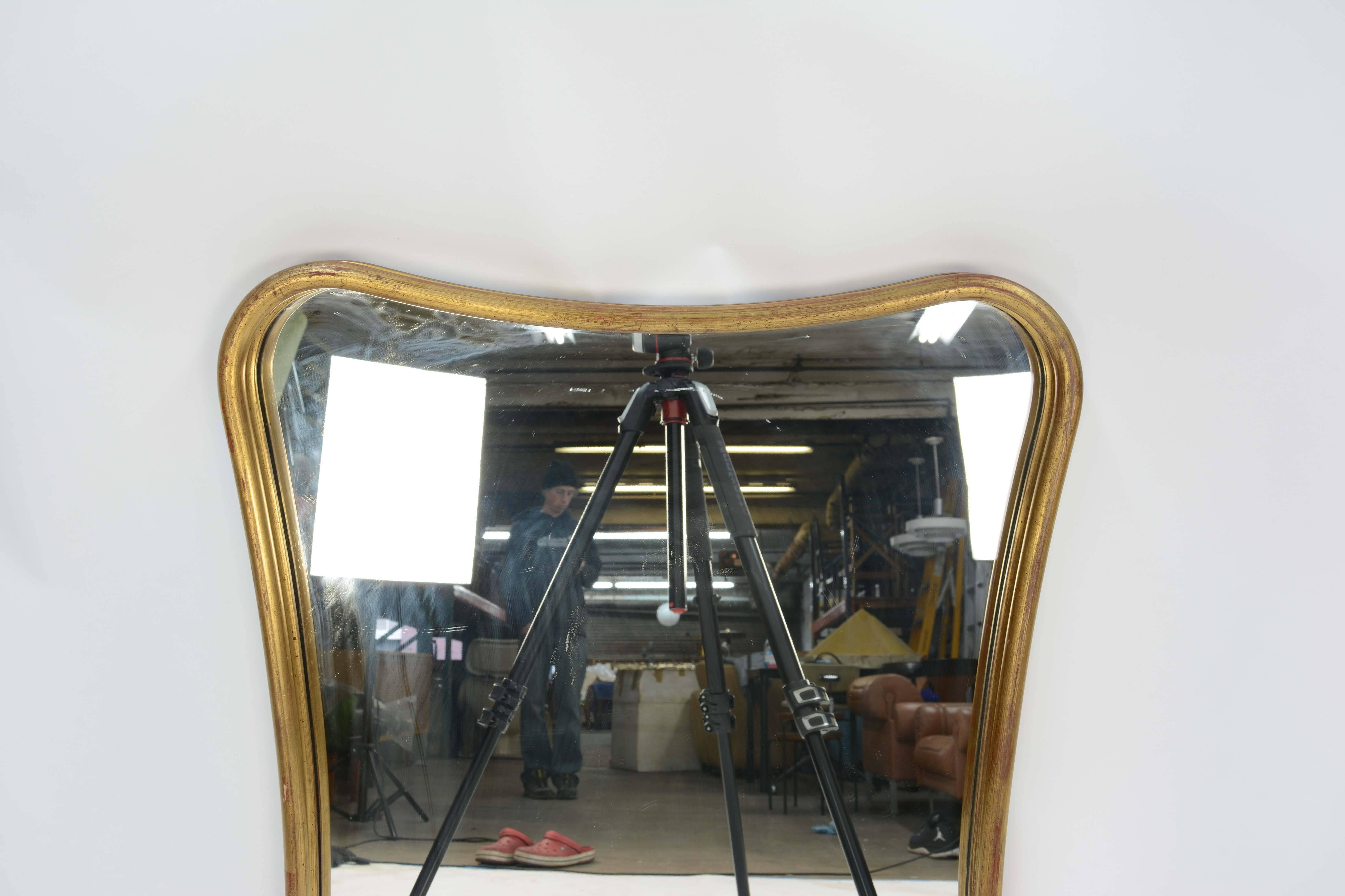 American Amazing Gold Gilded Mirror after Gilbert Rodhe for Herman Miller