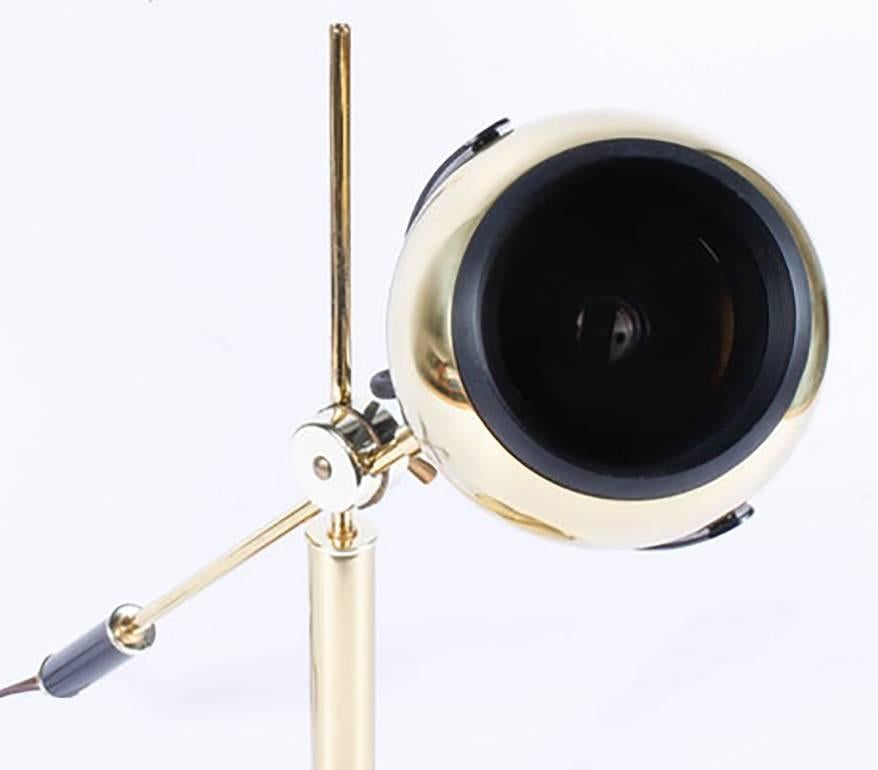 American Brass Adjustable Orb Lamp by Robert Sonneman