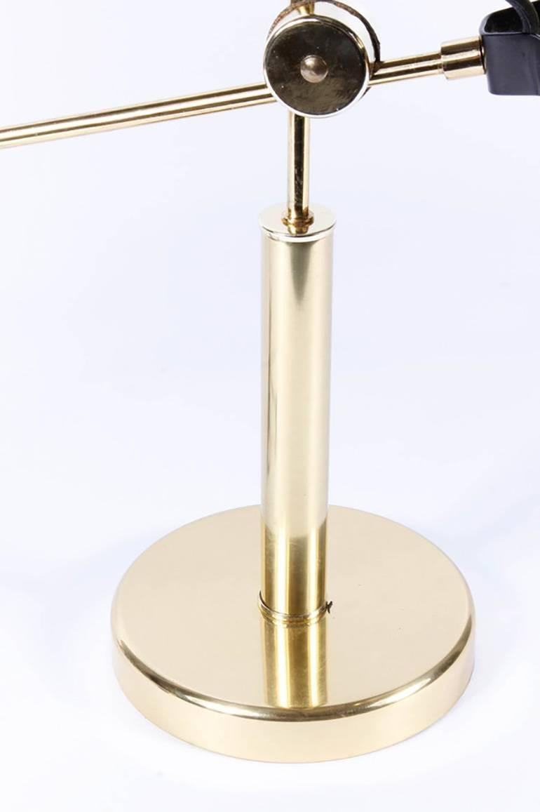 Brass Adjustable Orb Lamp by Robert Sonneman 3
