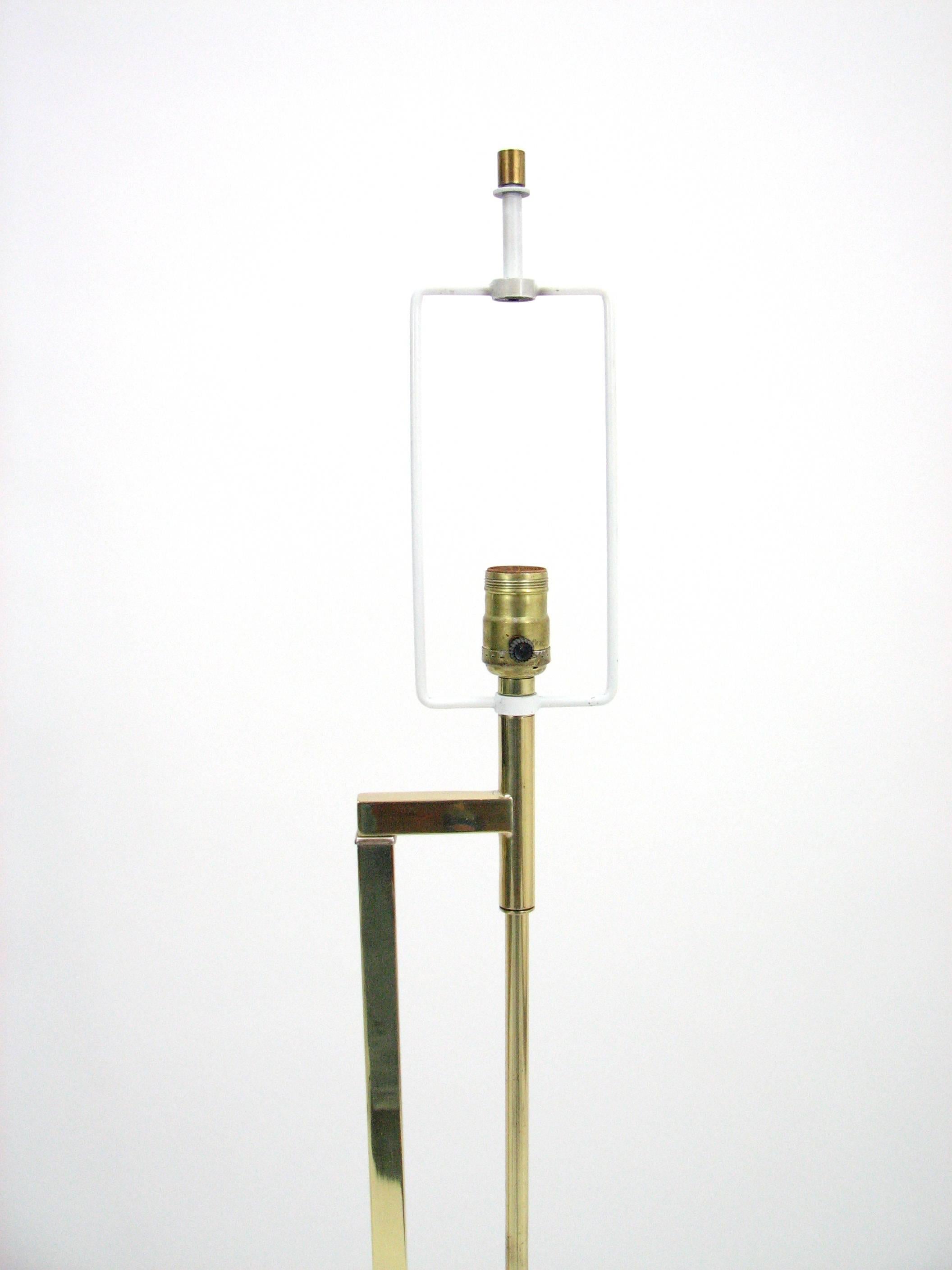 Mid-Century Modern Mid-Century Laurel Brass Adjustable Floor Lamp For Sale