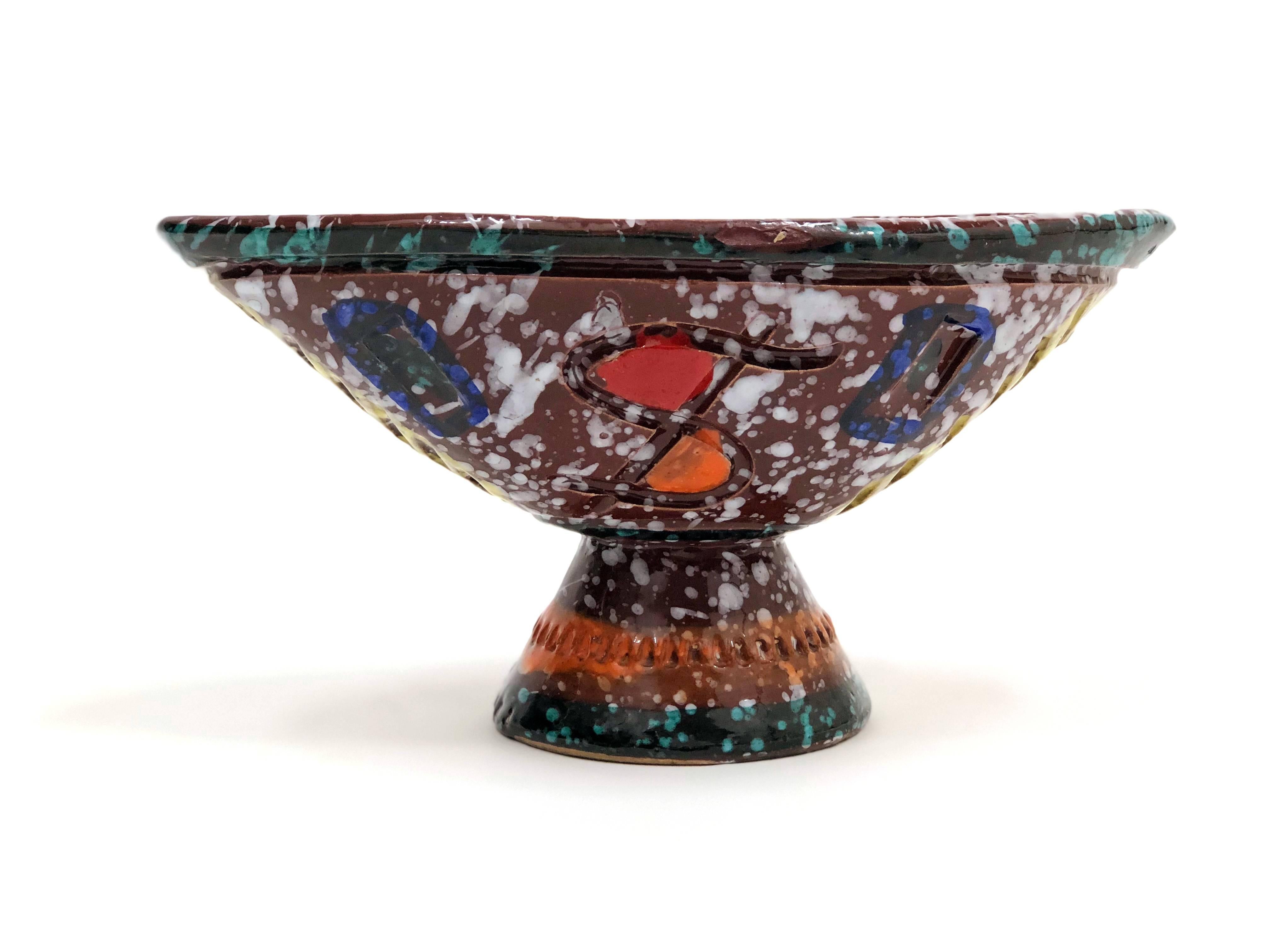Whimsical Bowl by Fratelli Fanciullacci In Excellent Condition For Sale In Portland, OR