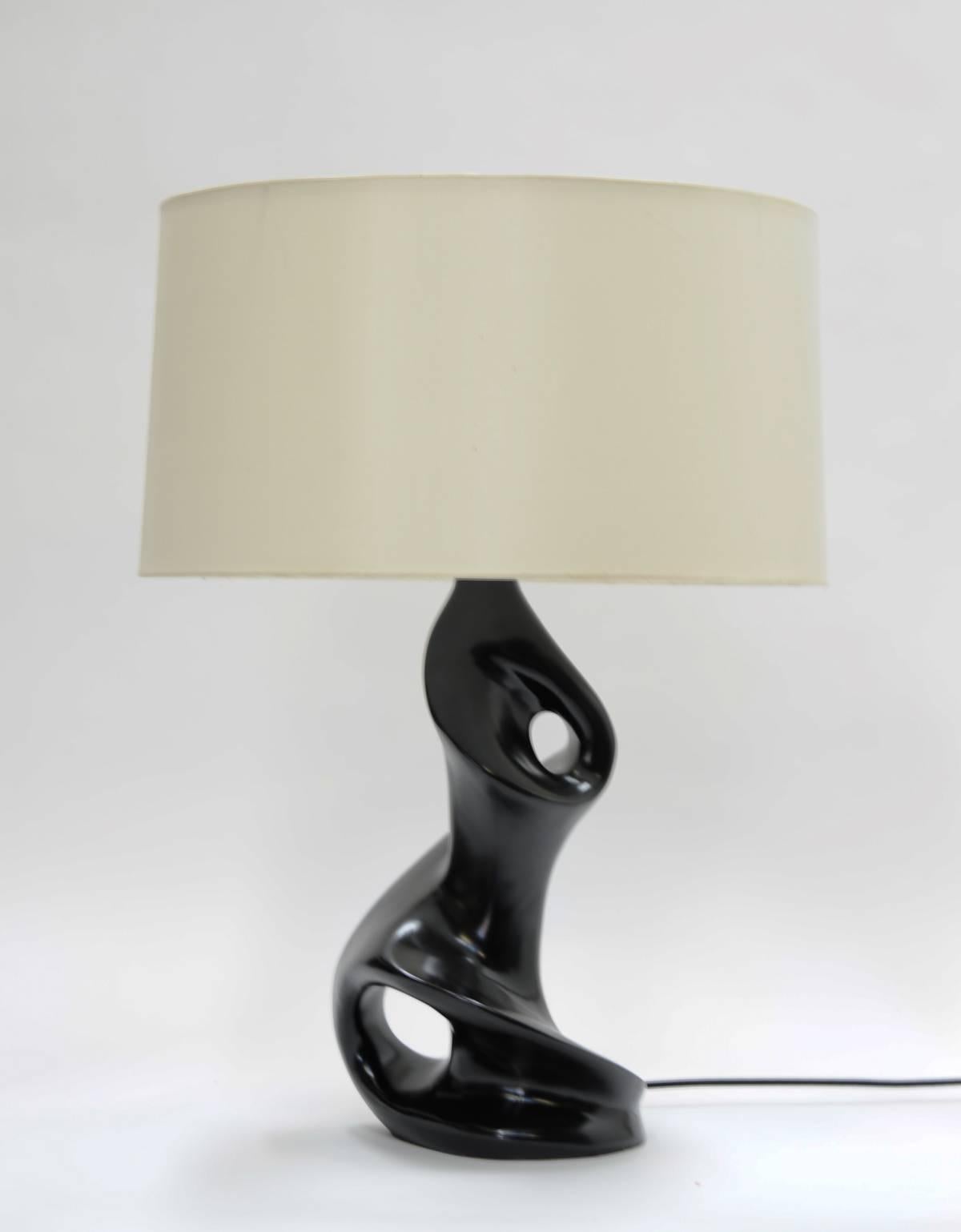 Mid-Century Modern Pair of Sensual Lamps in the Manner of Paul Laszlo