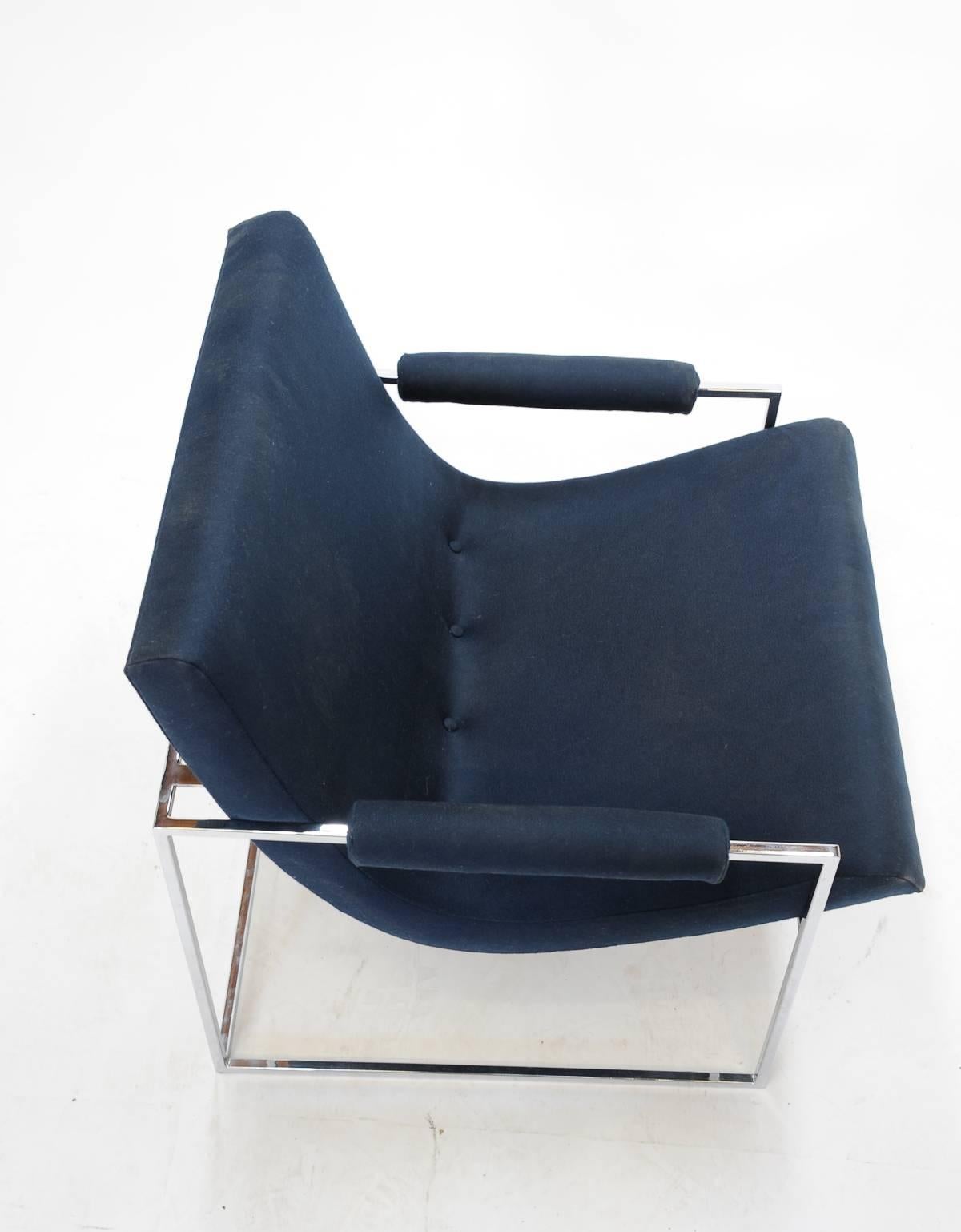 Handsome Milo Baughman Club Chair for Thayer Coggin In Good Condition For Sale In Portland, OR