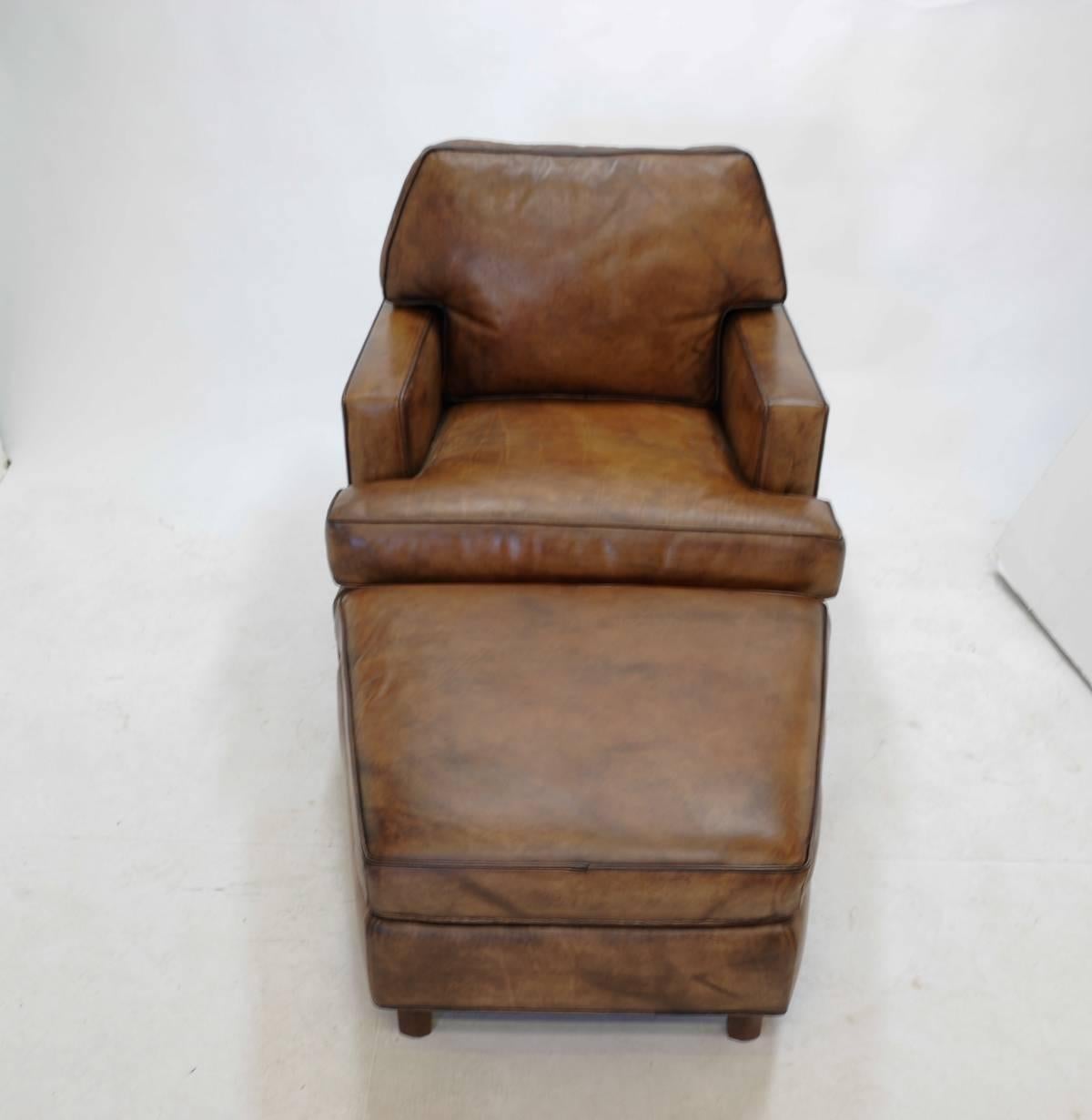Edward Wormley for Dunbar Club Chair and Ottoman For Sale 1
