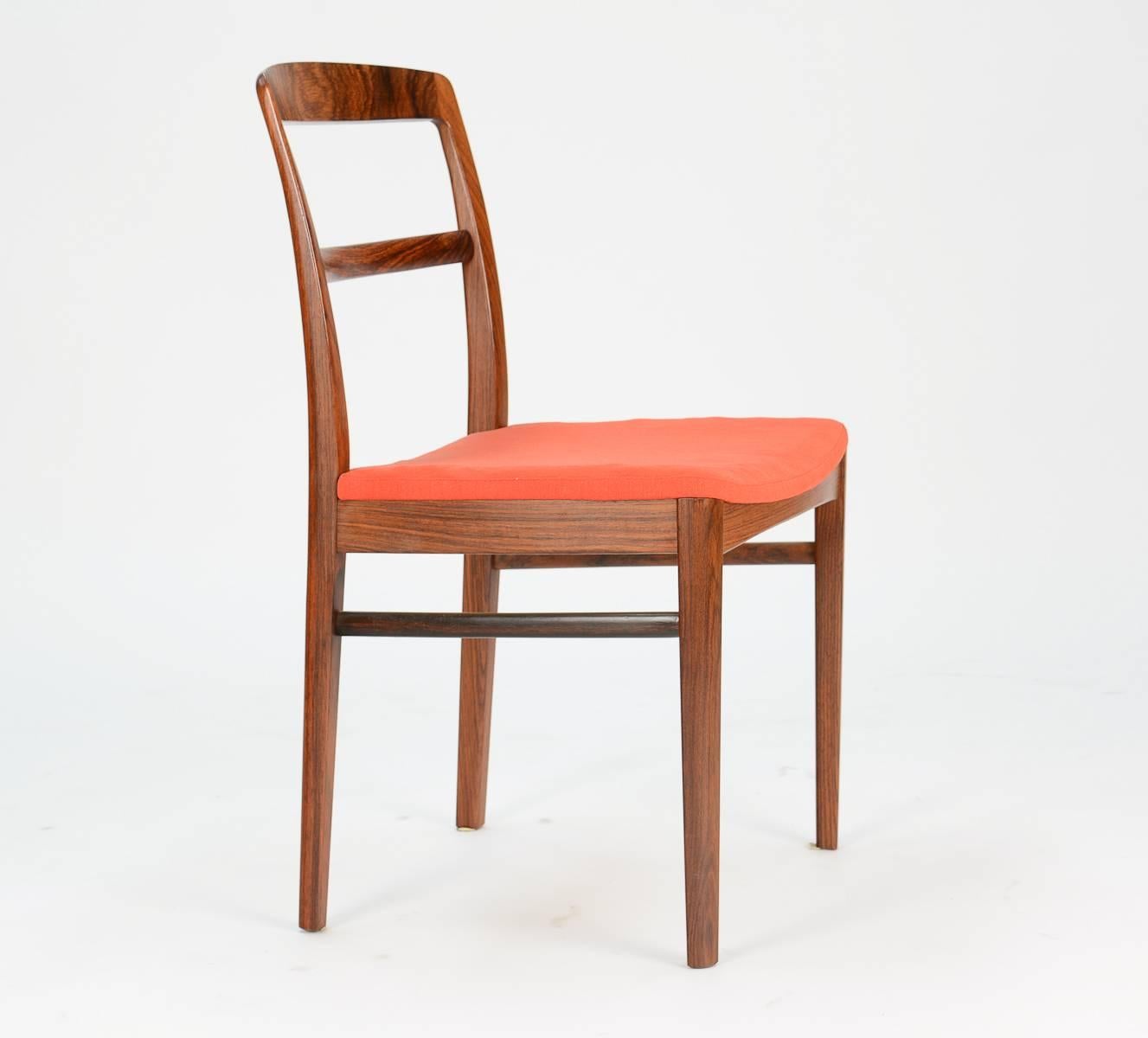Mid-Century Modern Distinctive Set of Six Rosewood Arne Vodder Dining Chair for Sibast Mobler