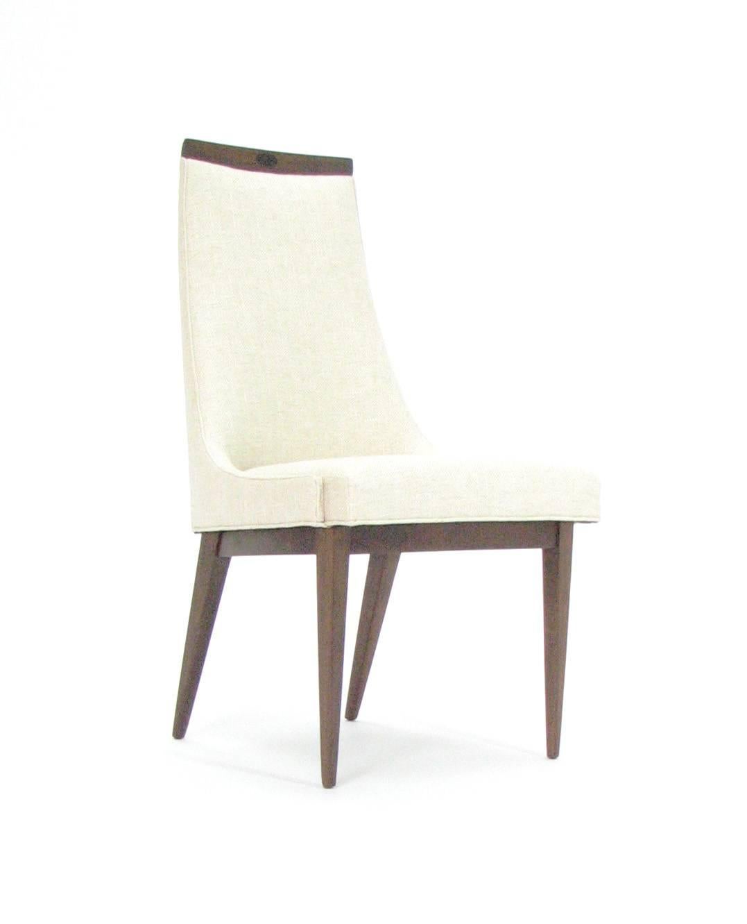 Mid-Century Modern Six Mid-Century Walnut Dining Chairs after Adrian Pearsall For Sale
