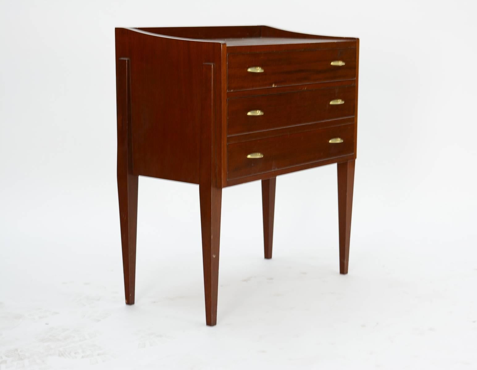 Mid-Century Modern Finely Detailed and Refined Pair of Nightstands or End Tables by Frode Holm