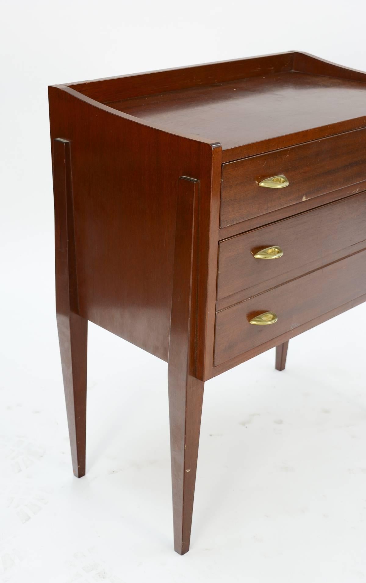 Mid-20th Century Finely Detailed and Refined Pair of Nightstands or End Tables by Frode Holm