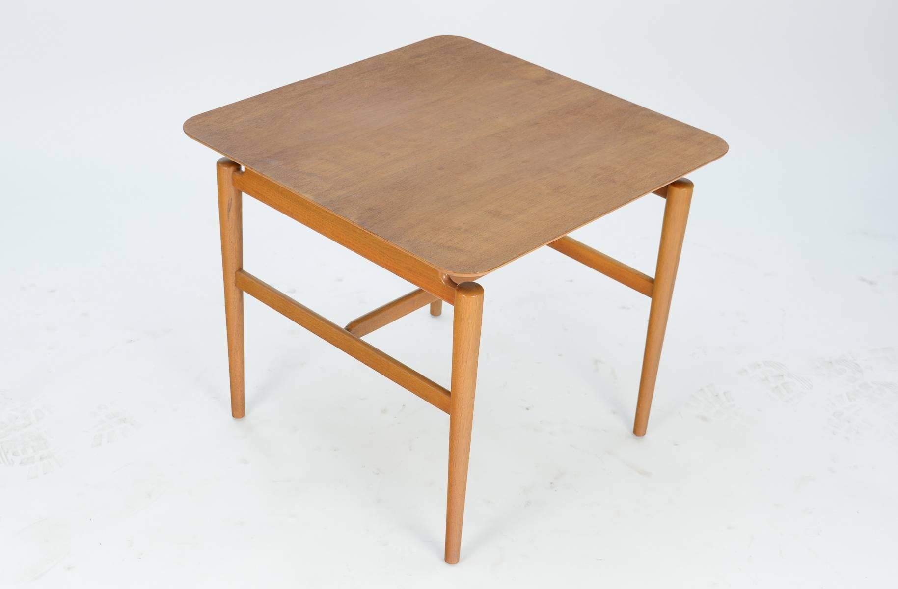 American Rare Pair of Grand and Elegant Floating Top Side Tables by Finn Juhl for Baker