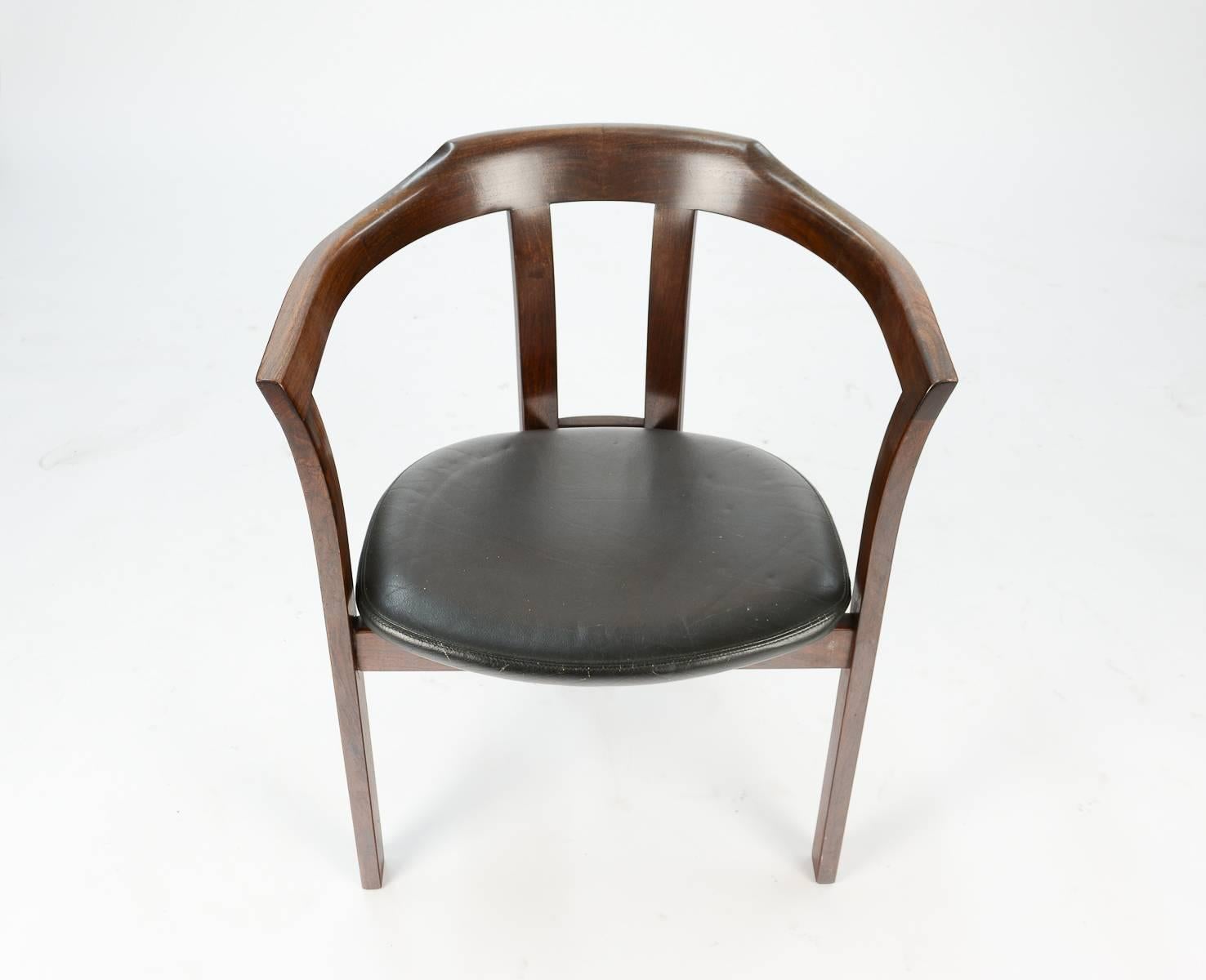 20th Century A Pair Rosewood Arm Chairs by Hans Olsen for C/S Mobler, Glostrup 
