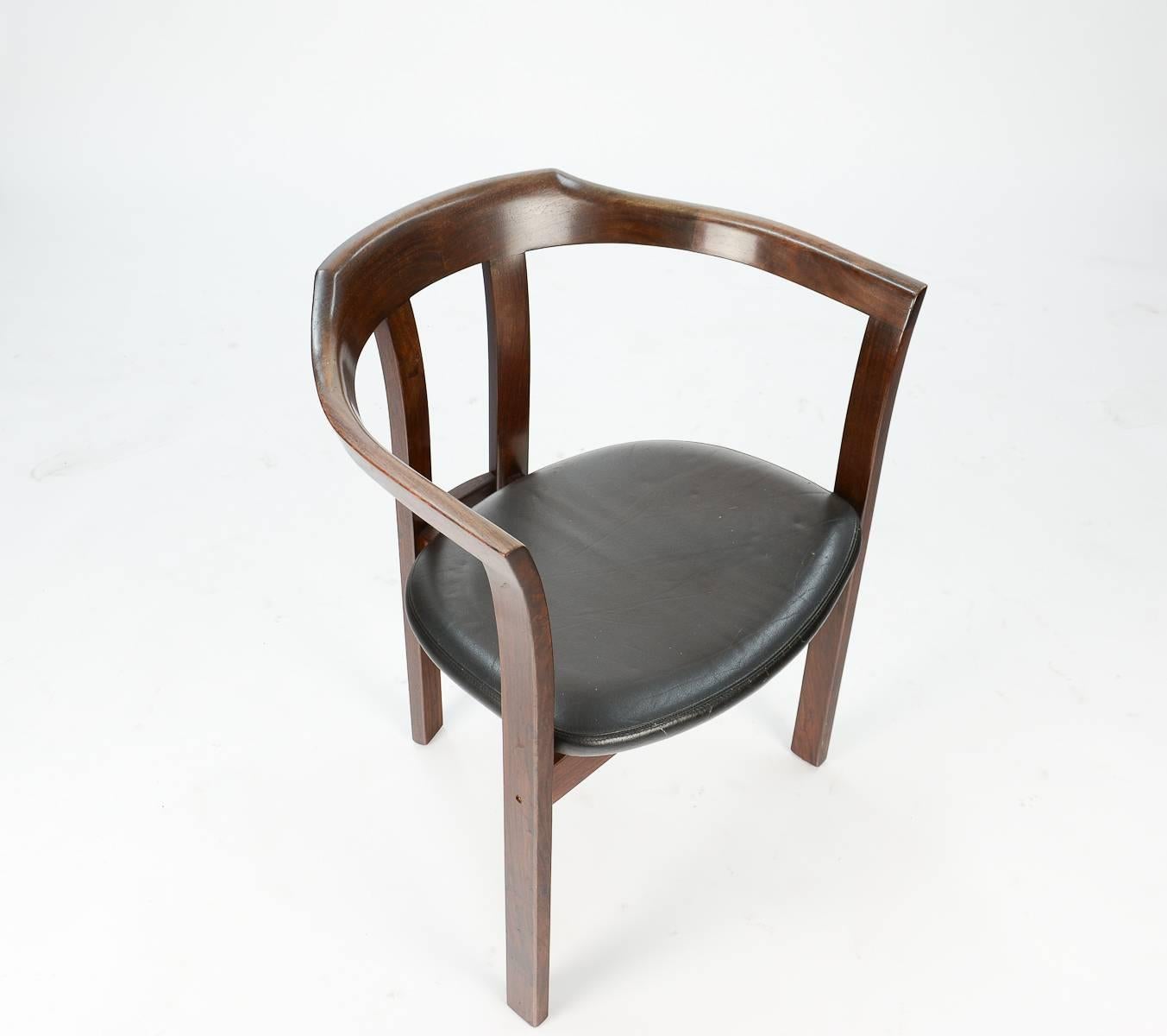 A Pair Rosewood Arm Chairs by Hans Olsen for C/S Mobler, Glostrup  1