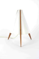 Hans-Agne Jakobsson for Ab Markaryd Tripod Teak and Plexiglass Table Lamp, 1954