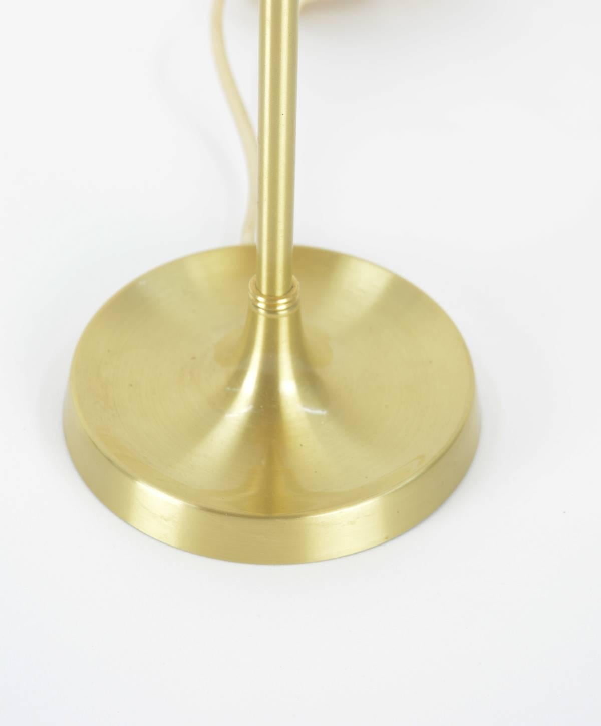 Danish Pair of Le Klint, Model 307 Brass Table Lamps Designed by Esben Klint, 1948