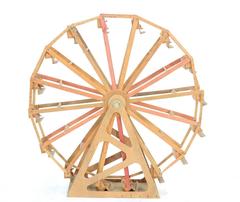 Monumental Orange Crate Ferris Wheel Folk Art from Masonic Hall