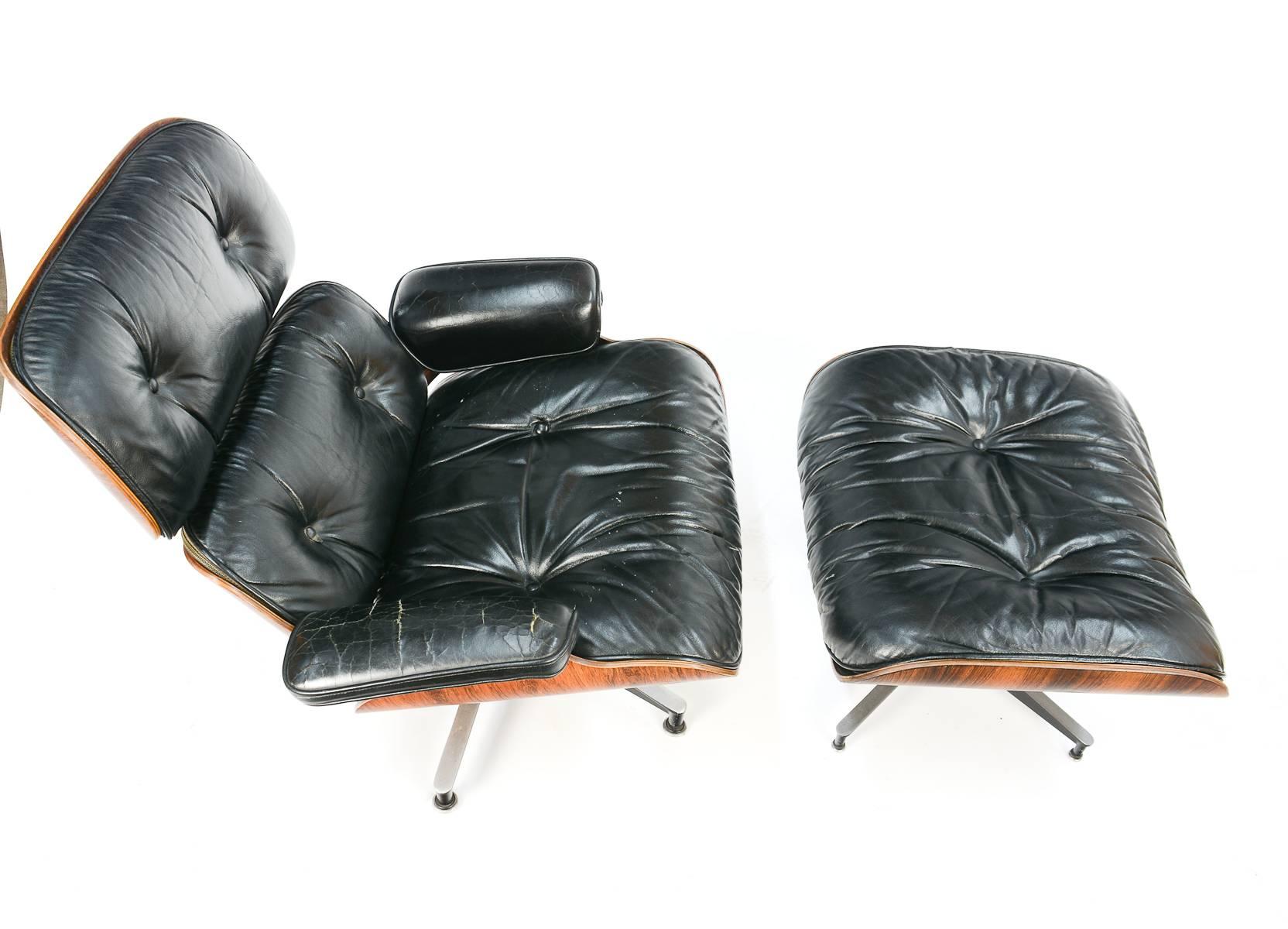 American Iconic Ray and Charles Eames for Herman Miller 670 & 671 Rosewood Lounge Chair