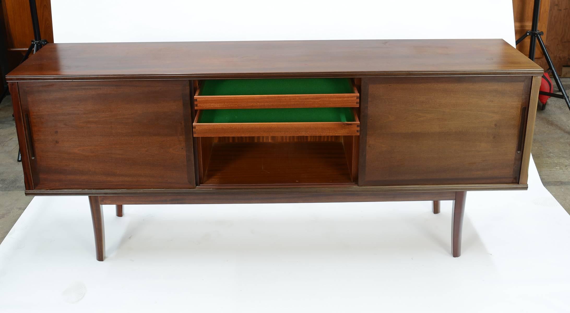 Grand Ole Wanscher Solid Mahogany Sideboard In Good Condition In Portland, OR