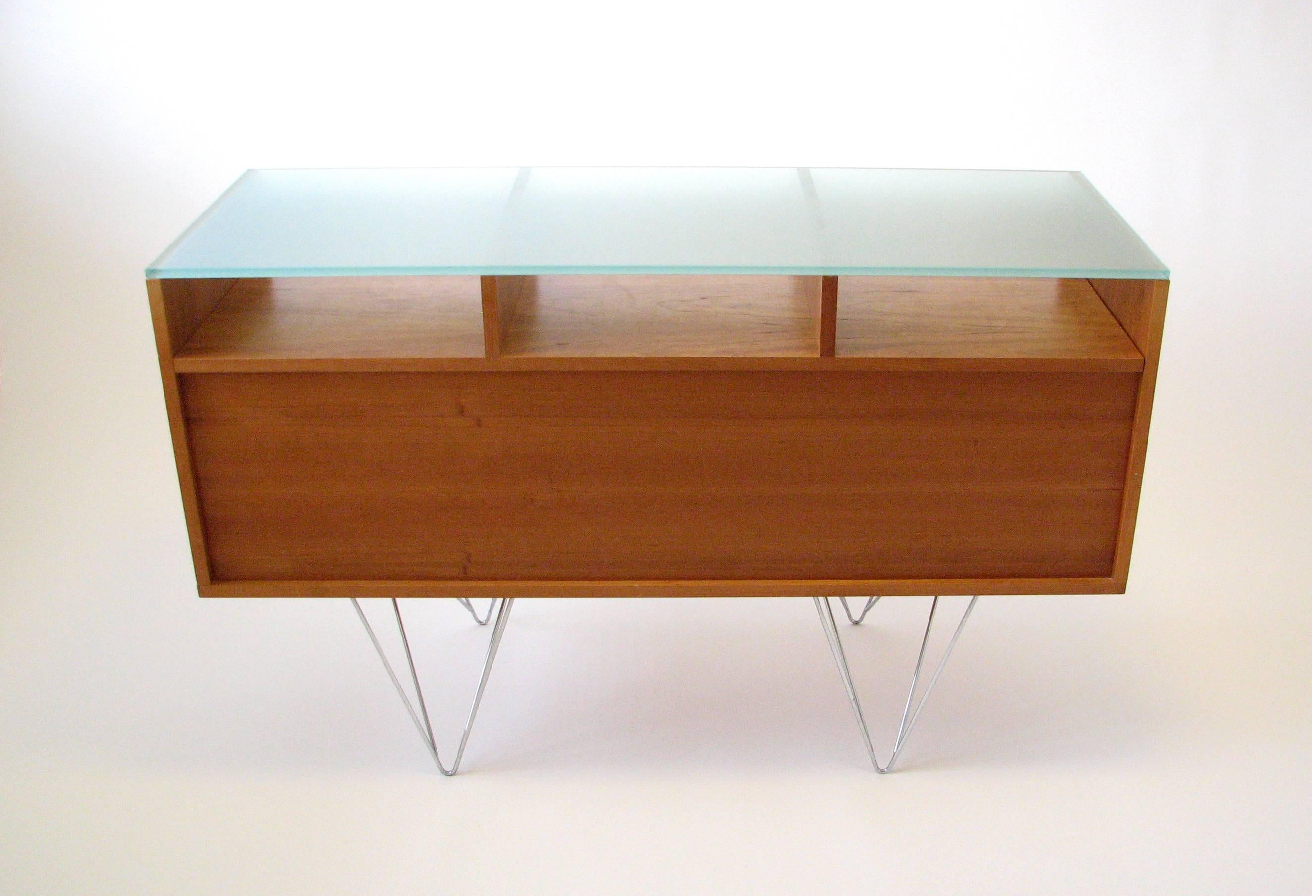 Post-Modern Glass Top Credenza or Bar Service by Bobo Modern Living
