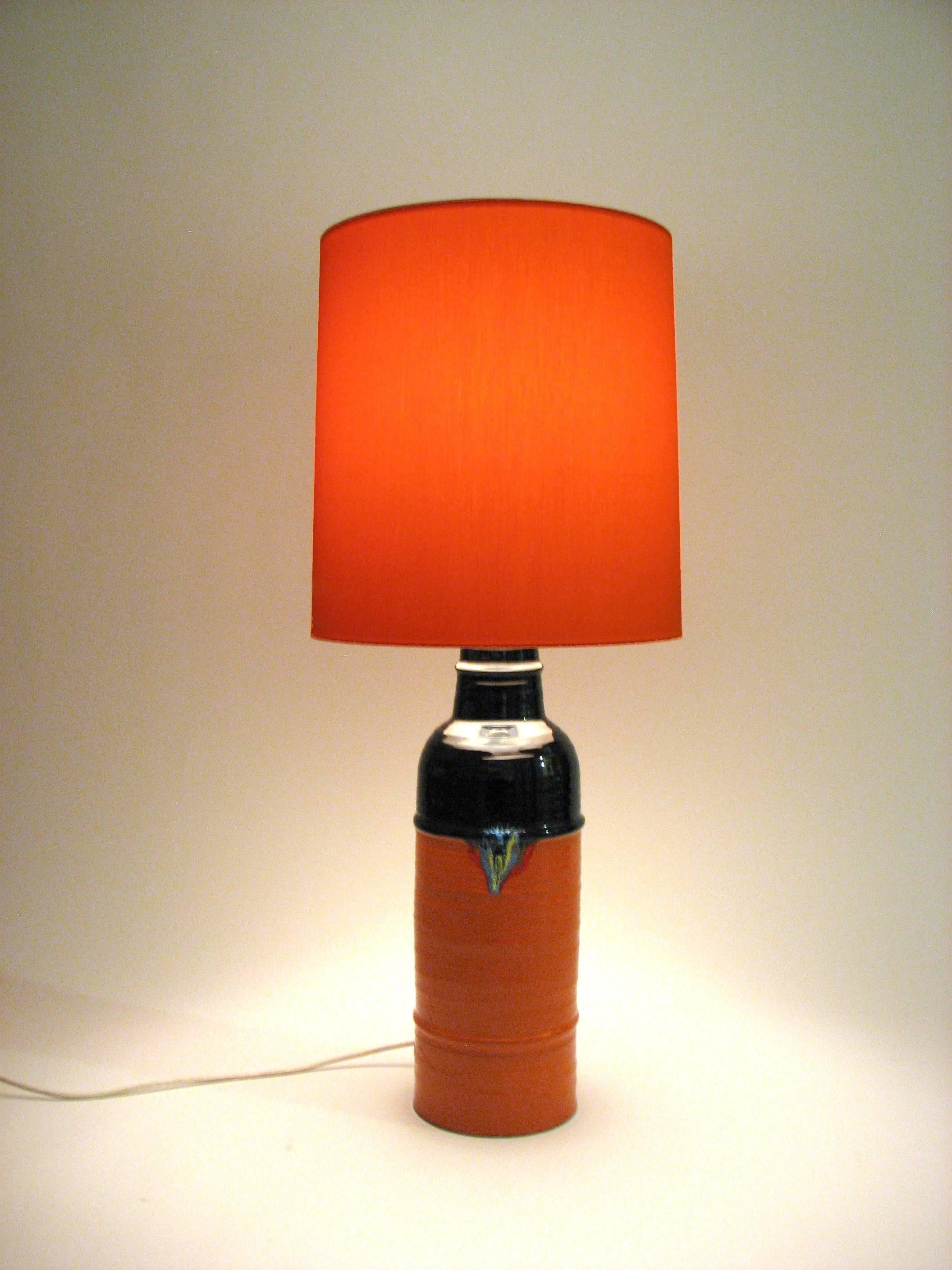 German Mid-Century Glazed Ceramic Table Lamp by Bjorn Wiinblad for Rosenthal For Sale