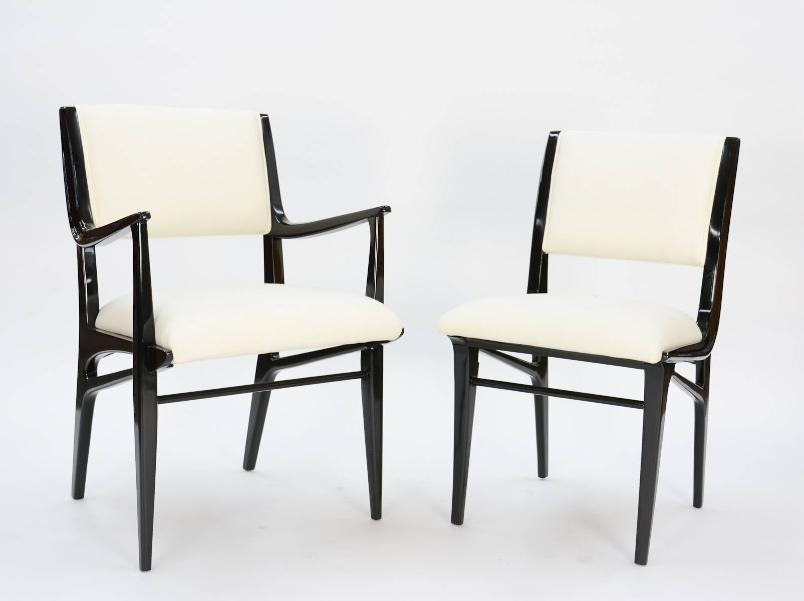 Mid-Century Modern Elegant Set of 10 Dining Chair by John Van Koert's Profile Line for Drexel
