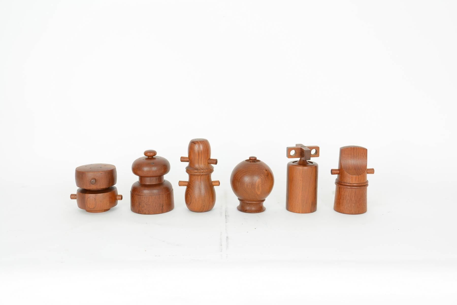 Mid-20th Century Collection of 25 Dansk Peppermills by Jens Quistgaard and Others Designers