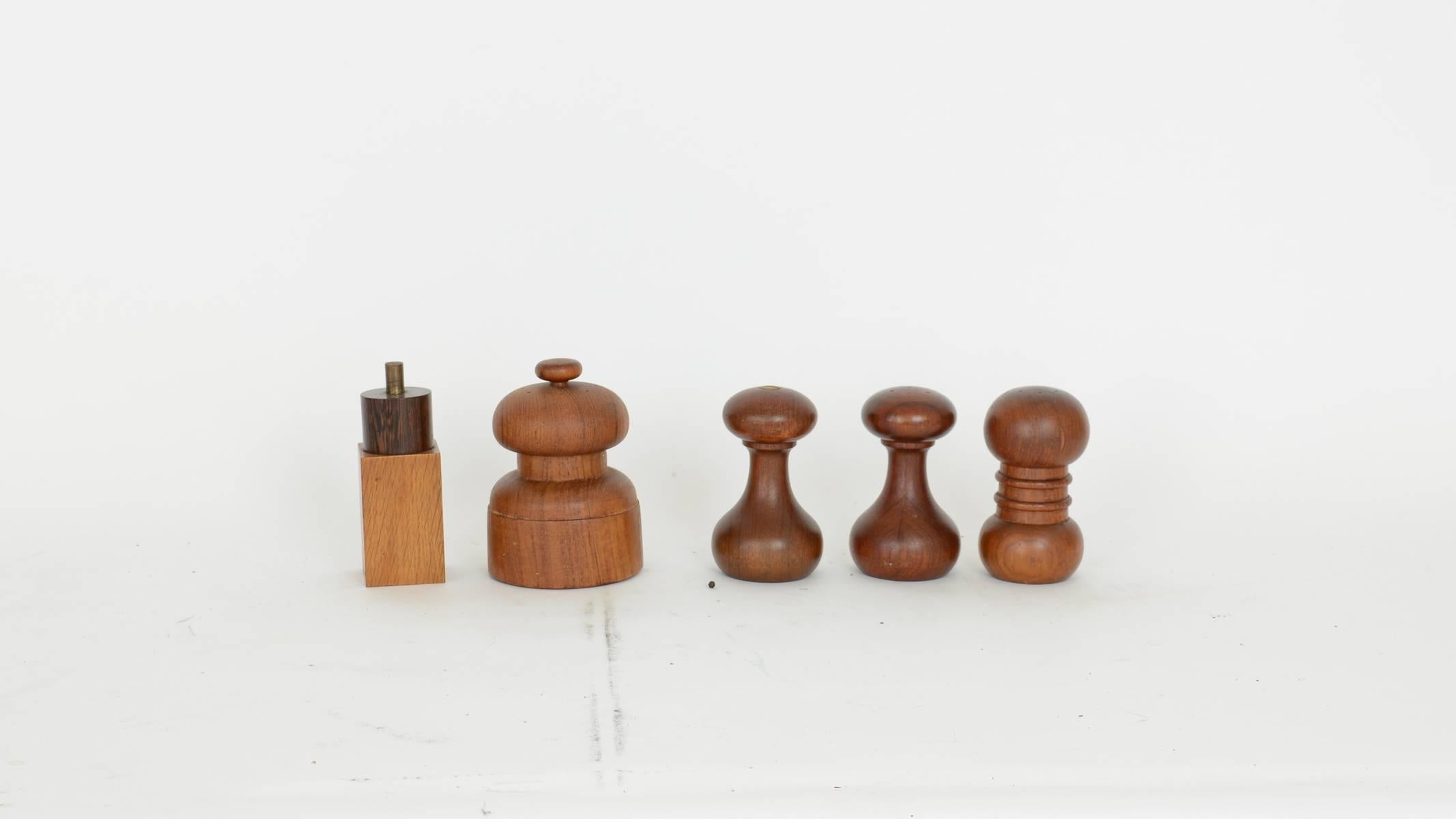 Mid-20th Century Grand Collection of 40 Peppermills and a Few Salts 'Some by Jen Quistgaard' For Sale