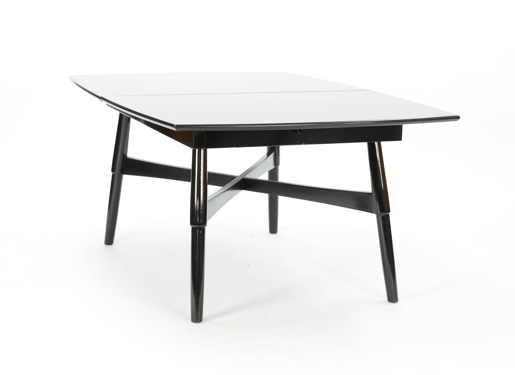 Birch John Keal Ebonized Model 4058 Dining Table and Chairs for Brown Saltman