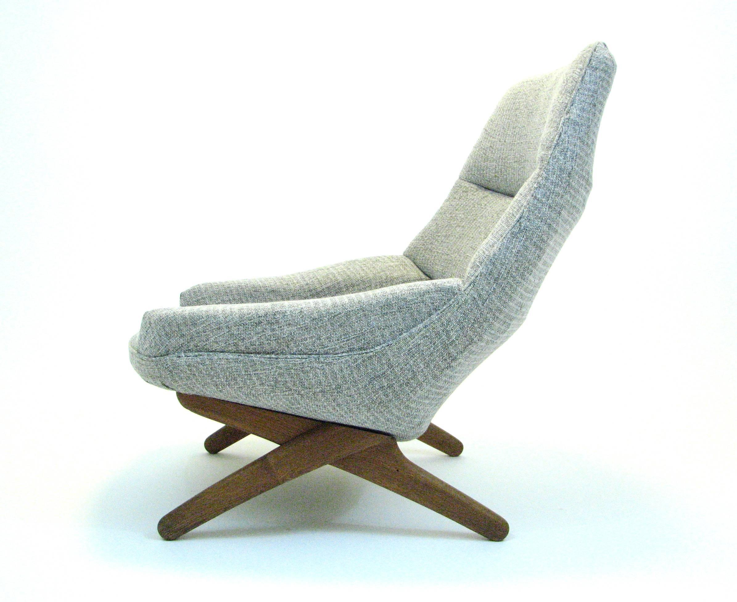 Danish ML 91 Lounge Chair by Illum Wikkelsø for Mikael Larsen In Good Condition In Portland, OR