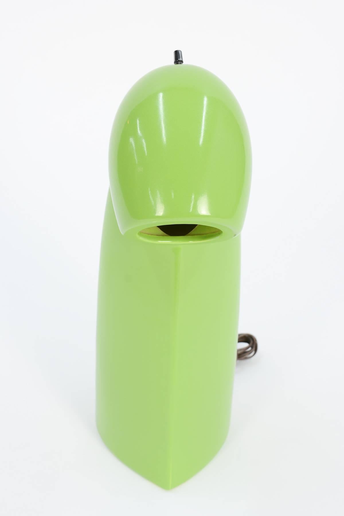 Mid-20th Century 1960s Mint Green Ceramic Pop Periscope Table Lamp Space Age