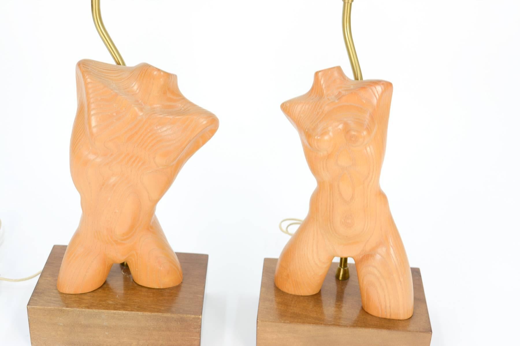 Mid-Century Modern Amazing Pair of All Original Yasha Heifetz Lamps For Sale