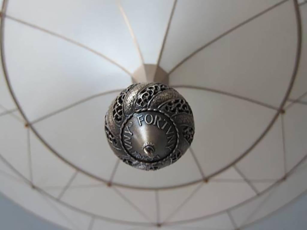 fortuny style silk chandelier