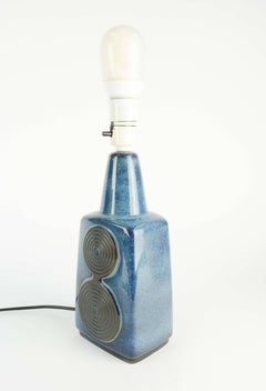 Danish Table Lamp Circular Blue by Soholm No 1097, 1960s