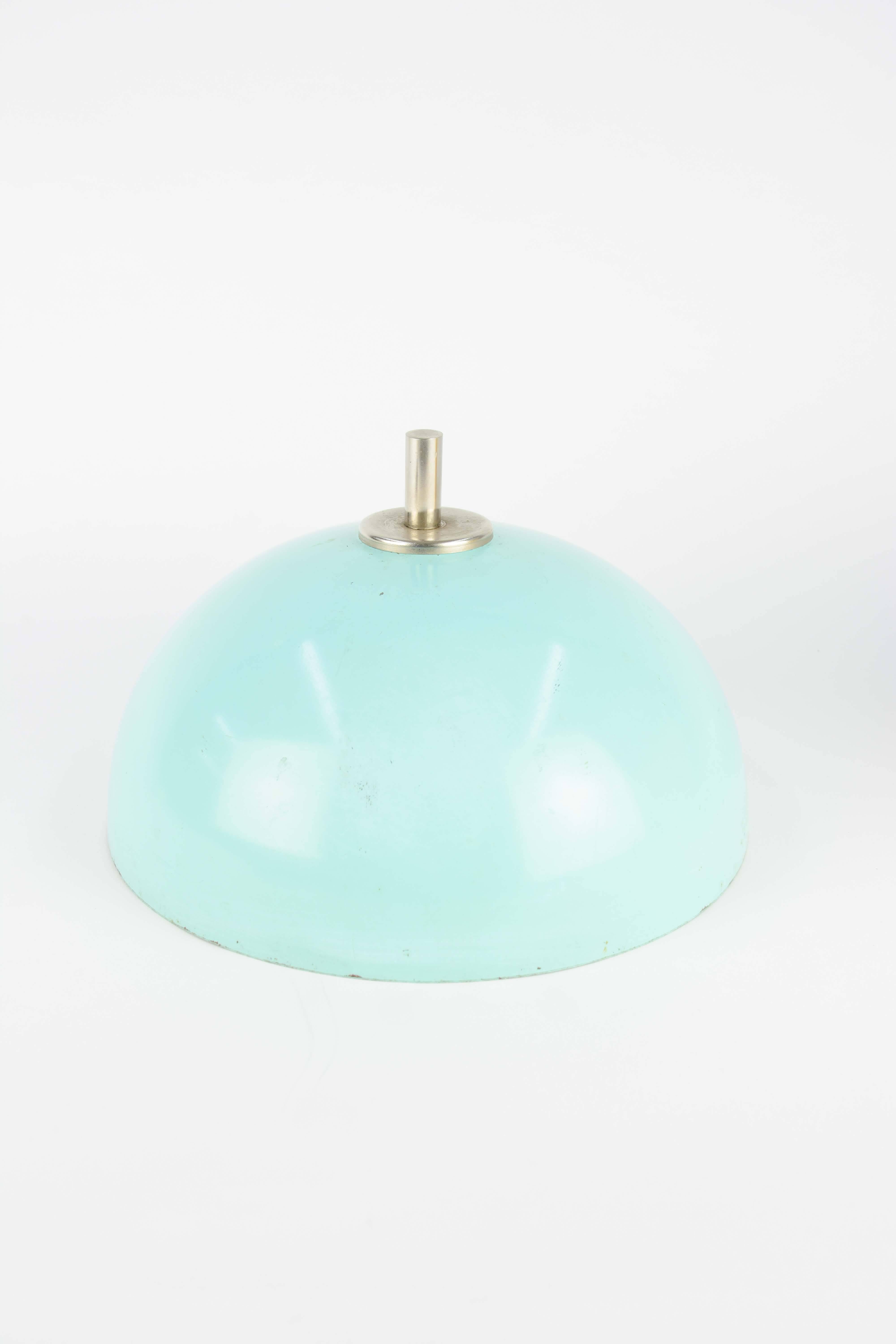 Mid-20th Century Stunning 1940s Aqua Blue French Desk Lamp with Faux Ivory Stem