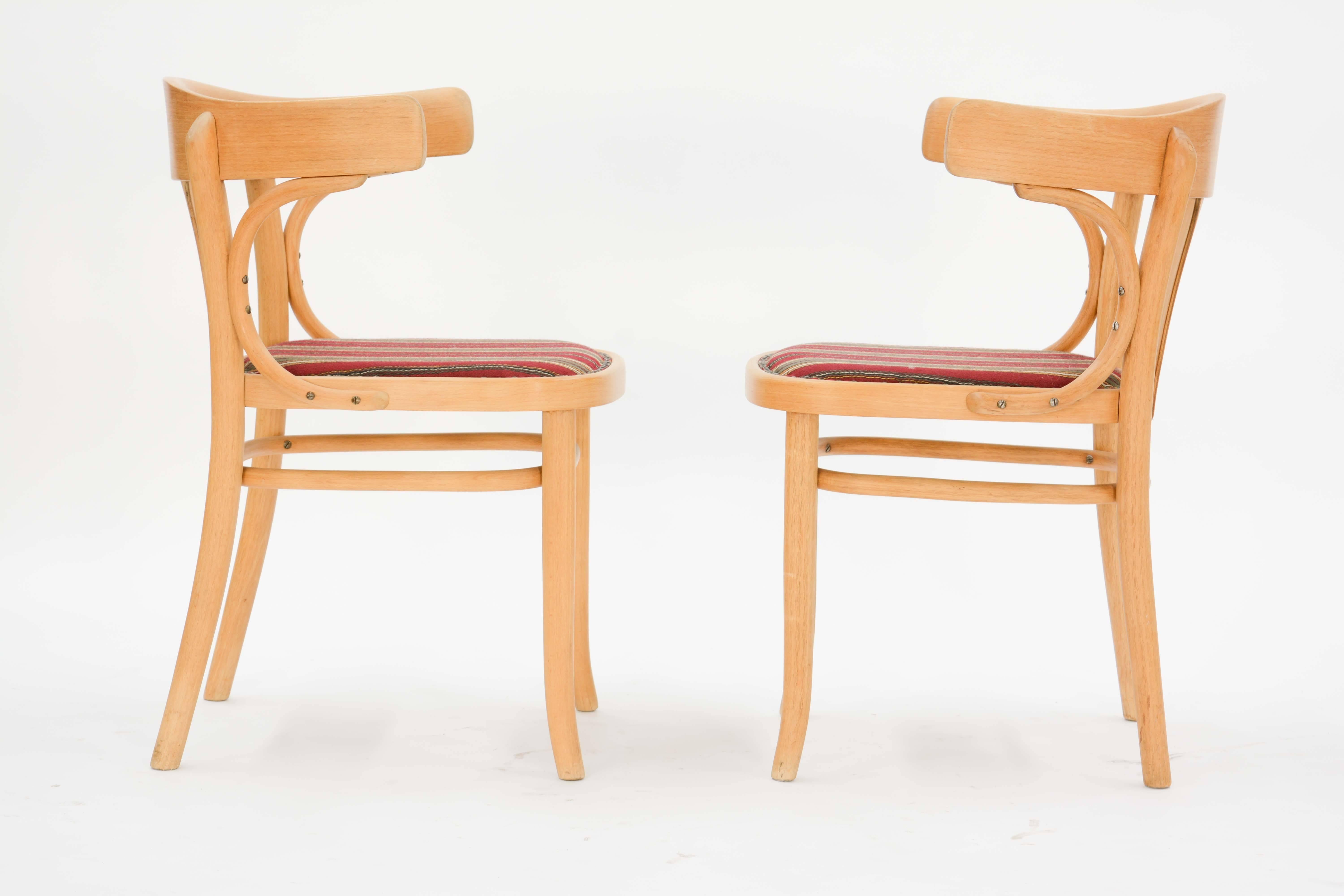 A pair of exquisite Austrian bentwood chairs by Jacob and Josef Kohn.  

Jacob Kohn, together with his son Josef Kohn, founded a furniture making and interior design firm in Vienna in 1849, and rose to become one of the leading furniture makers in