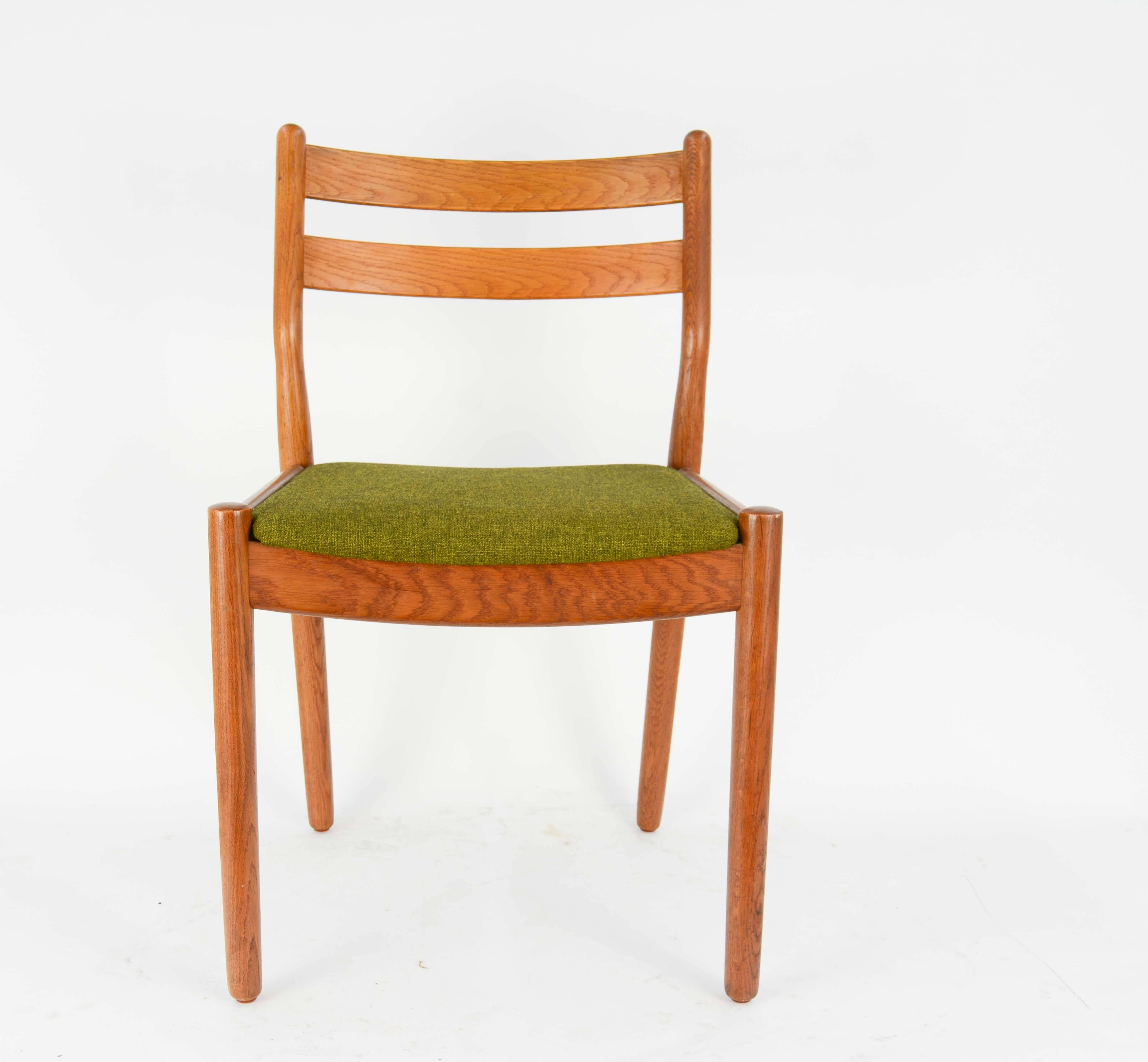 Set of eight Danish dining teak FDB chairs by Børge Mogensen.