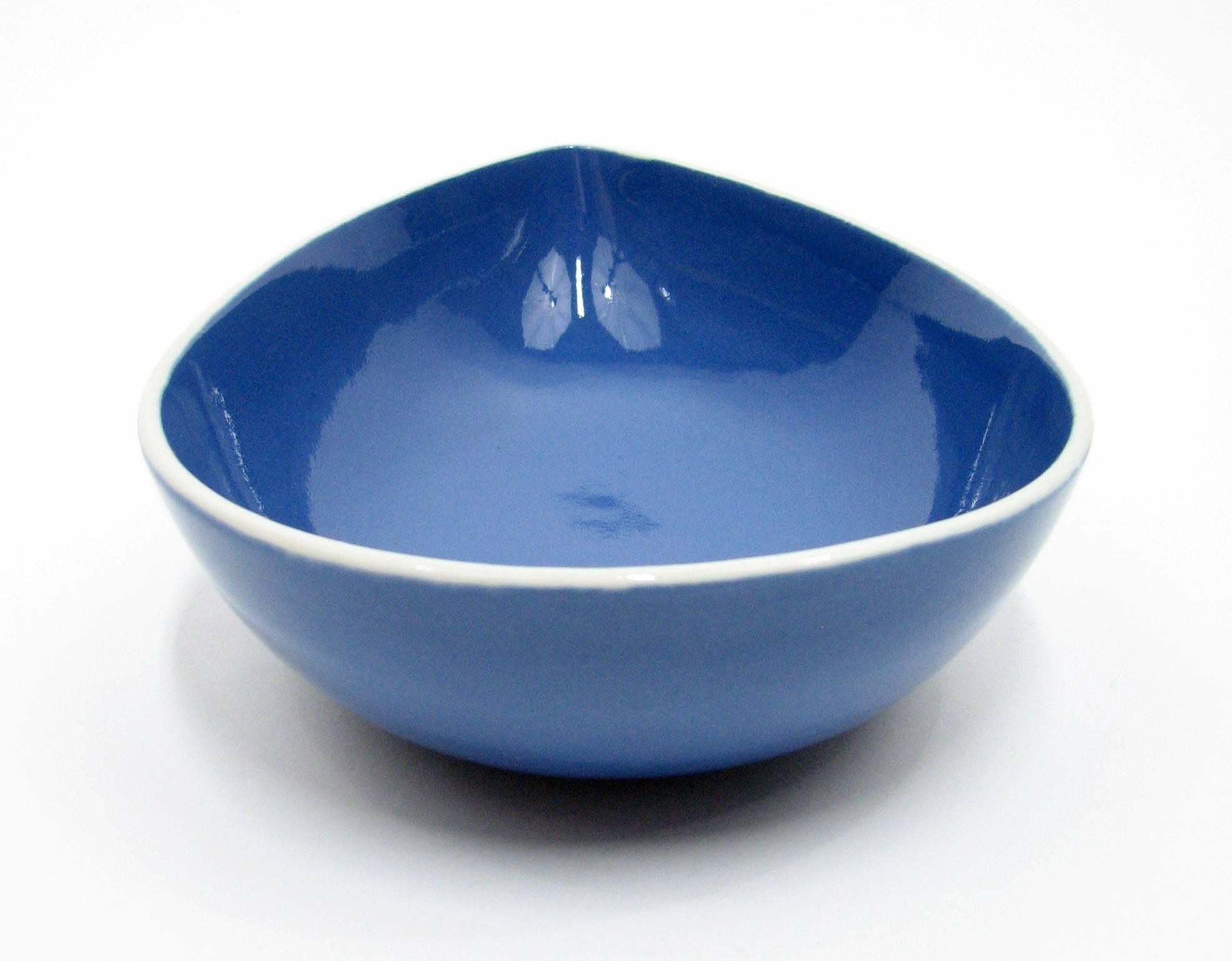 Swedish Pristine Blue Teardrop Bowl by Stig Lindberg for Gustavsberg