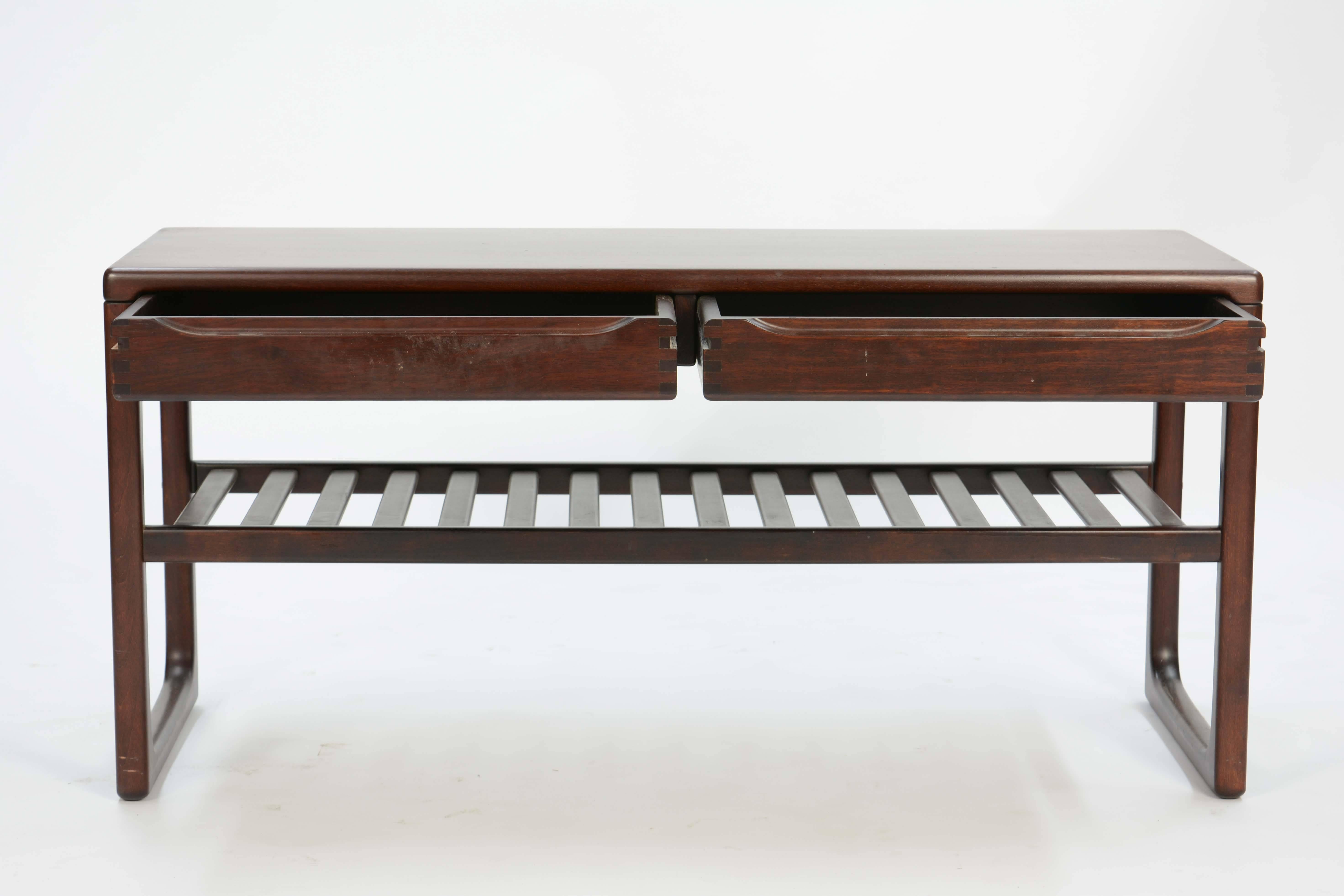 Ole Wanscher entry bench in mahogany.