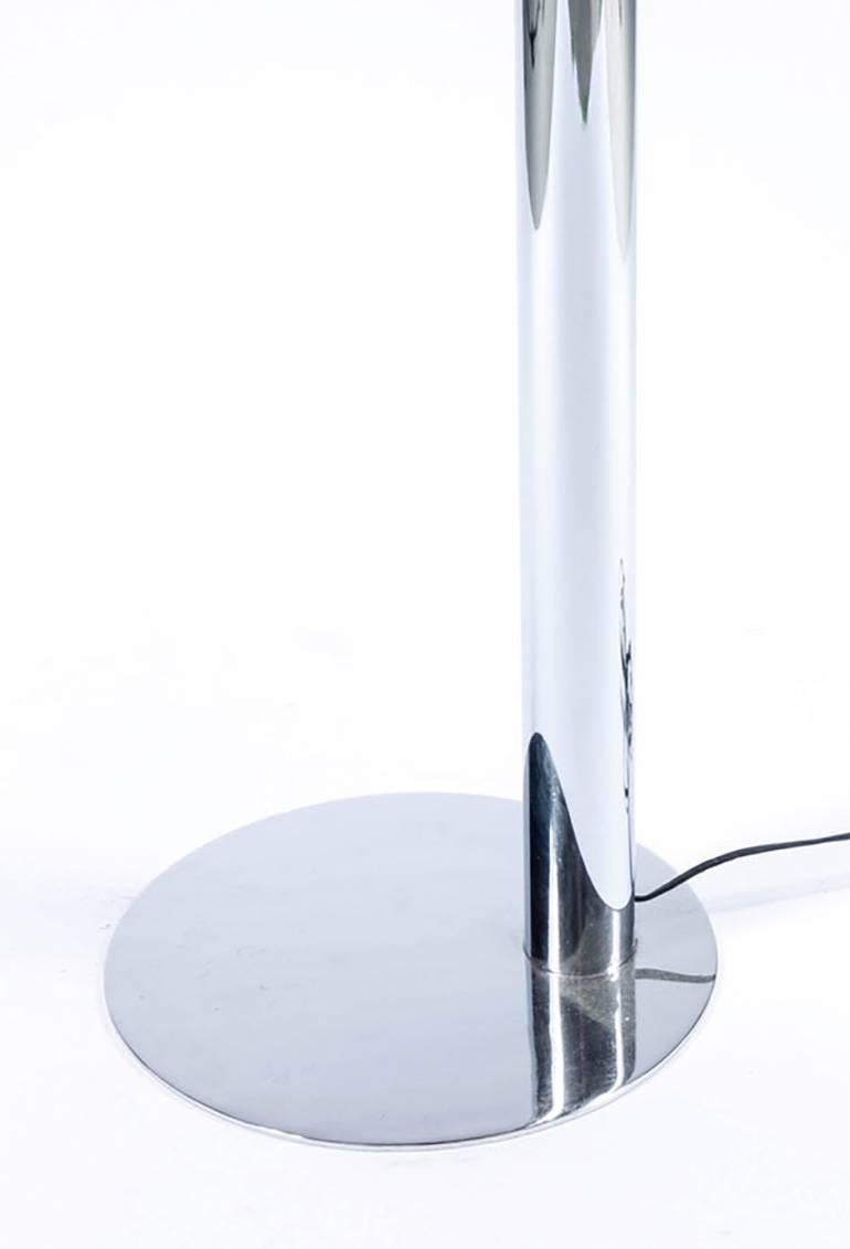 Mid-Century Modern Midcentury Polished Chrome Floor Lamp by Robert Sonneman For Sale